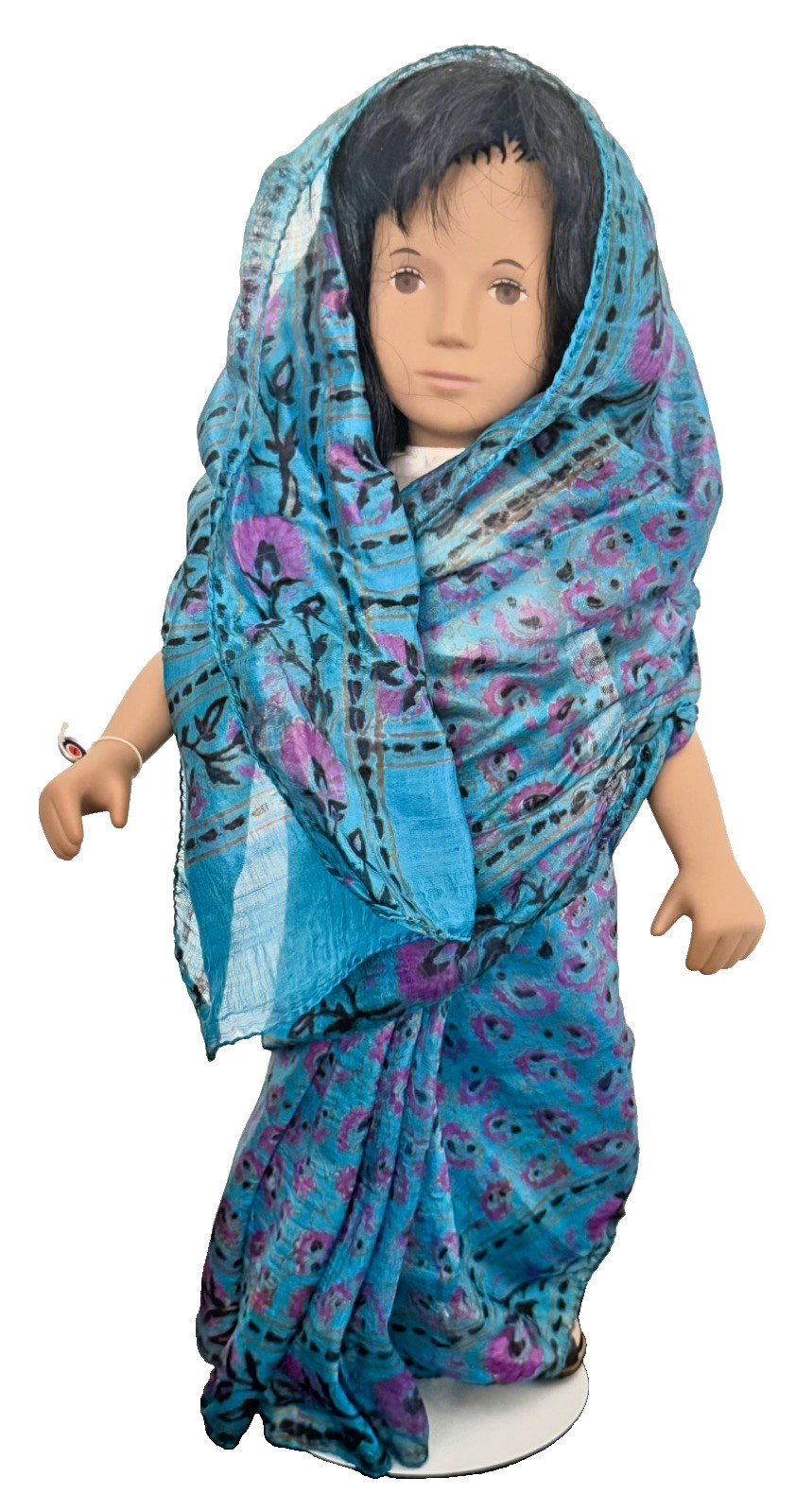SASHA DOLL  Sari #117S Black Hair / Blue Sari / Trendon /  1986 / Box / RARE