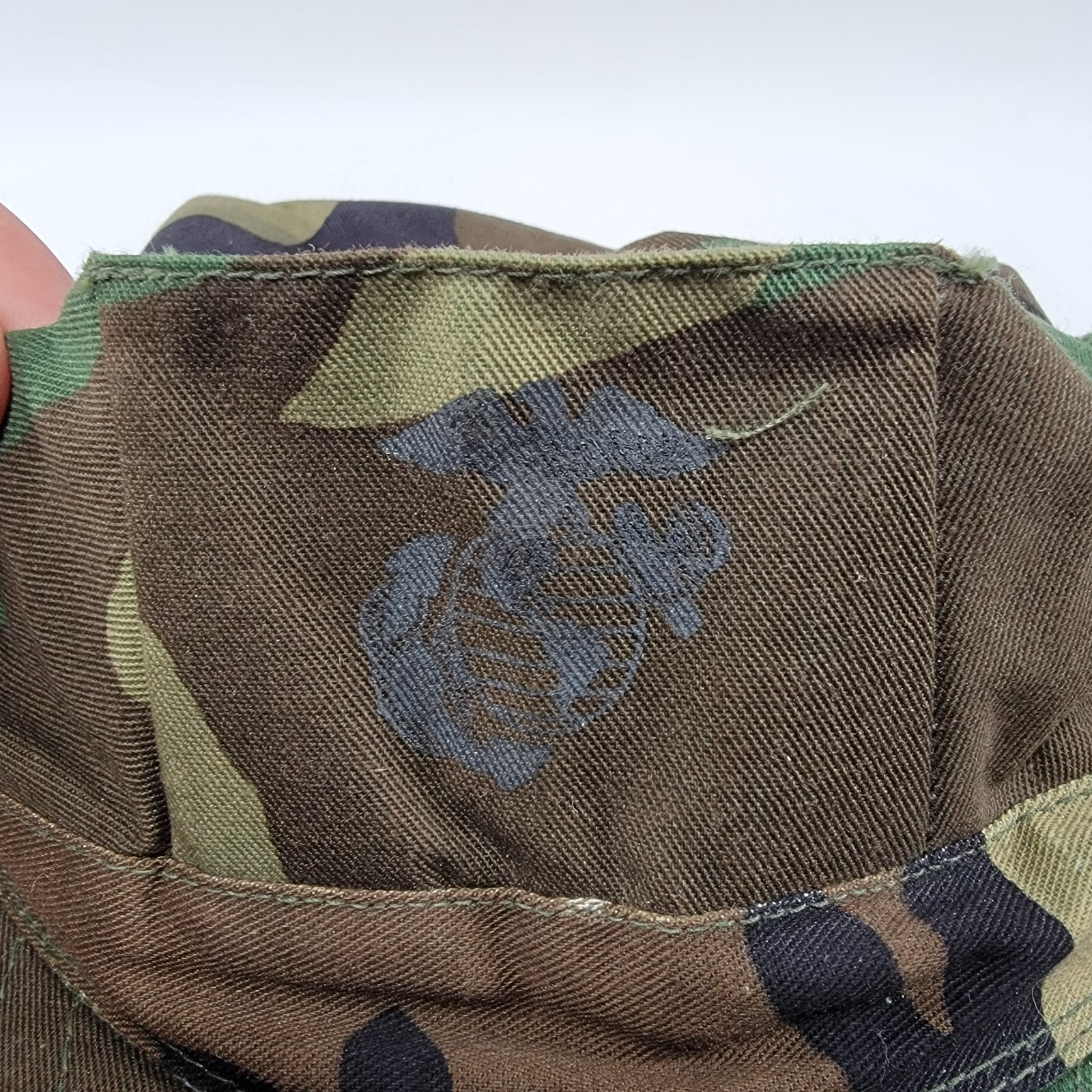 USMC Woodland Camouflage Patrol Cap Large NOS Military Field Hat EGA