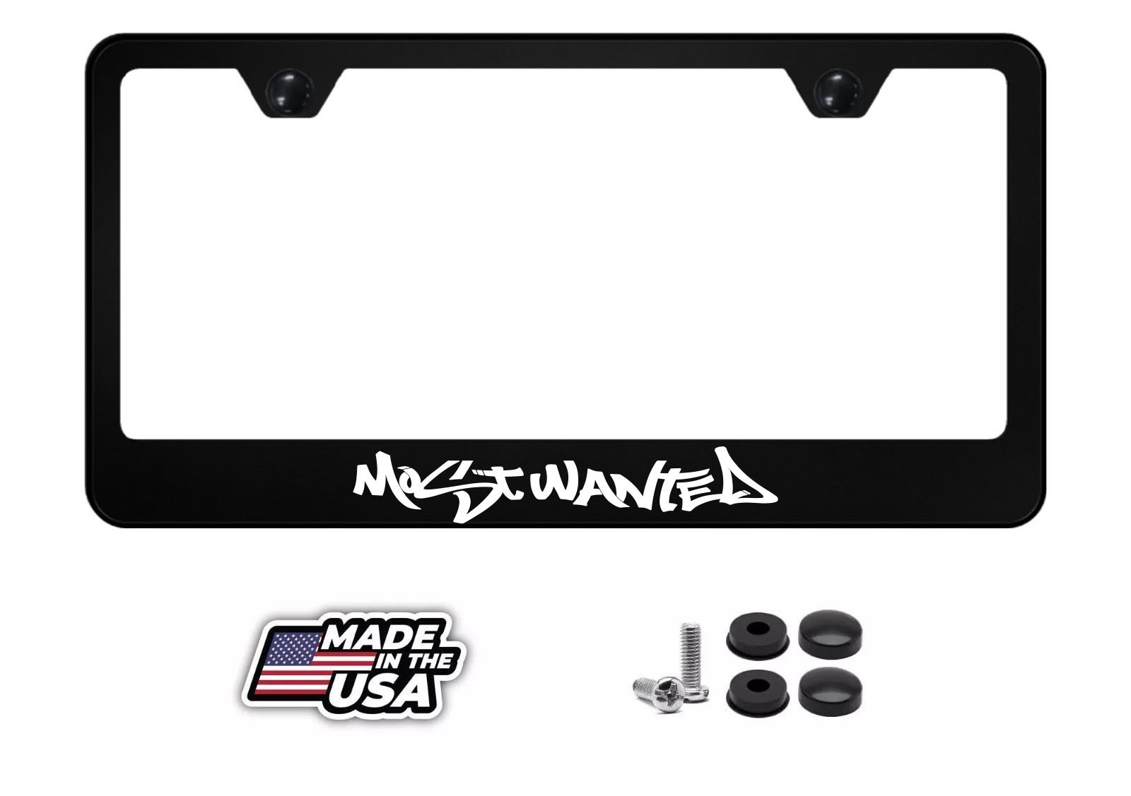 NFS Most Wanted Premium Black Metal License Plate Frame Racing Style NFS Most Wanted Premium Black Metal License Plate Frame Racing Style