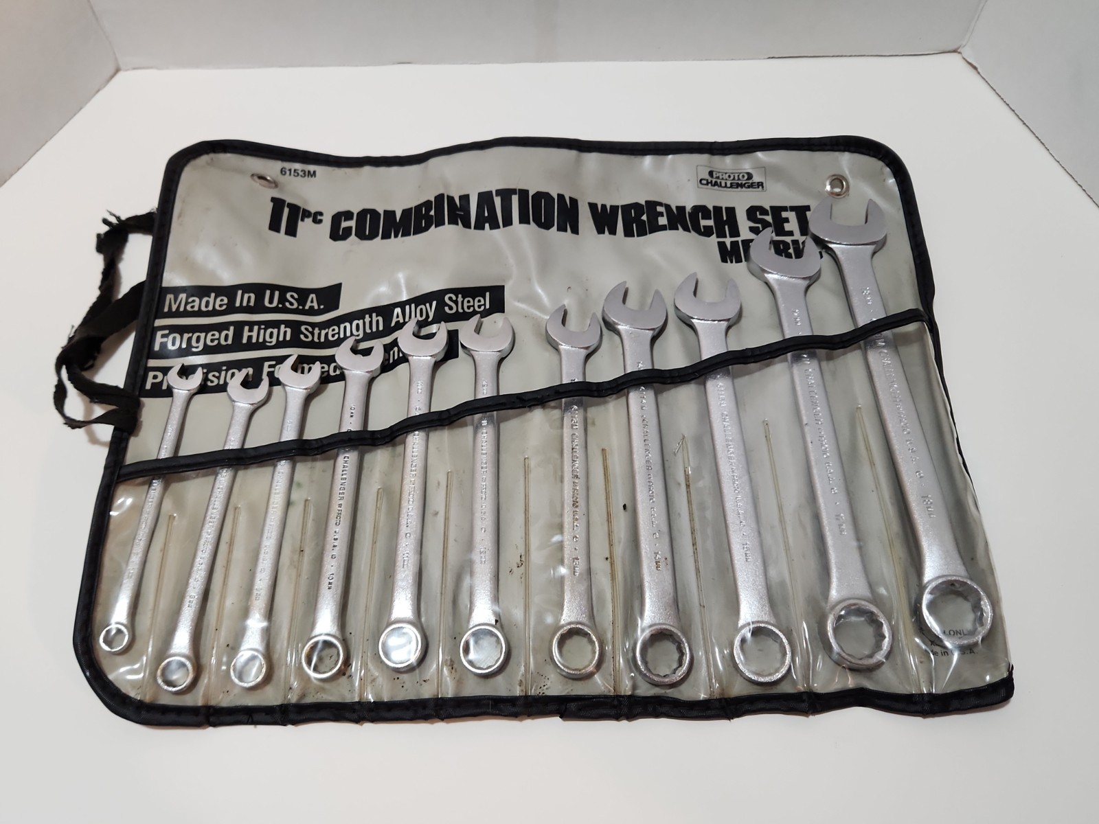 PROTO CHALLENGER USA NO. 6153 METRIC 11 PIECE COMBINATION WRENCH SET IN POUCH PROTO CHALLENGER USA NO. 6153 METRIC 11 PIECE COMBINATION WRENCH SET IN POUCH