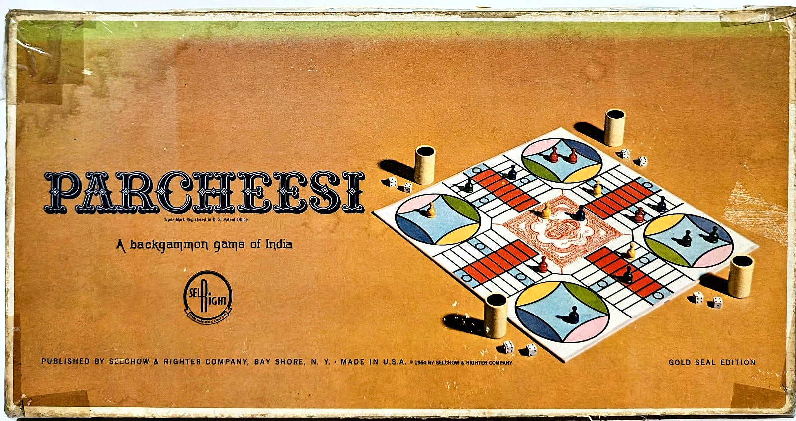 Parcheesi - Selchow & Richter Edition - Royal Game of India - Vintage 1959 Parcheesi - Selchow & Richter Edition - Royal Game of India - Vintage 1959