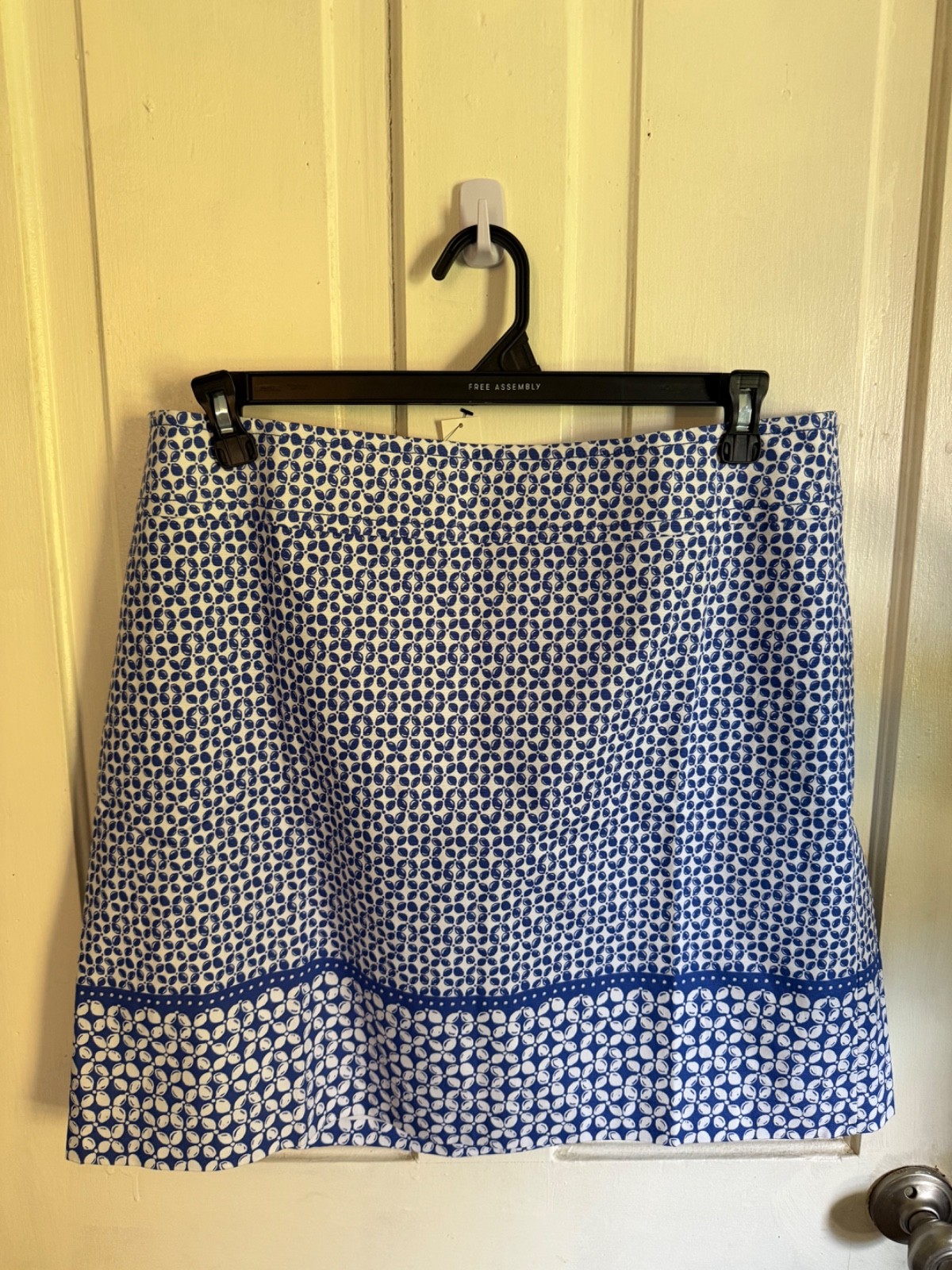 Talbots Size 18 Blue & White Printed Cotton A-Line Skirt NWT Talbots Size 18 Blue & White Printed Cotton A-Line Skirt NWT