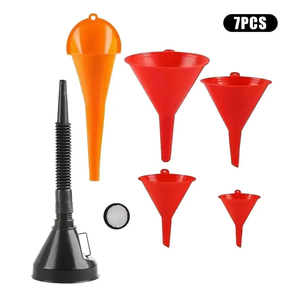 11pcs Fuel Funnels Set Plastic Long Neck Oil Funnel with Detachable Spout Filter 11pcs Fuel Funnels Set Plastic Long Neck Oil Funnel with Detachable Spout Filter