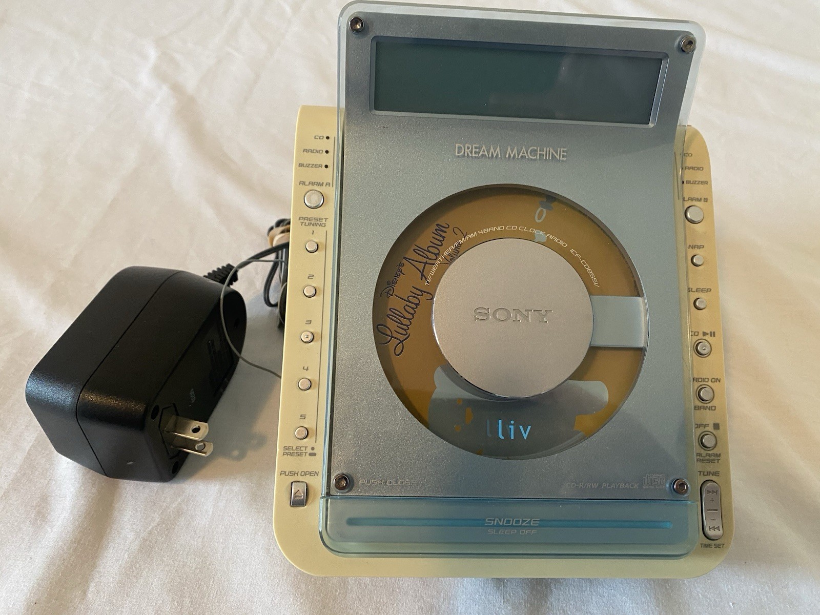Sony ICF-CD855V Dream Machine CD Clock Radio Dual Alarm AM/FM TESTED and WORKS Sony ICF-CD855V Dream Machine CD Clock Radio Dual Alarm AM/FM TESTED and WORKS