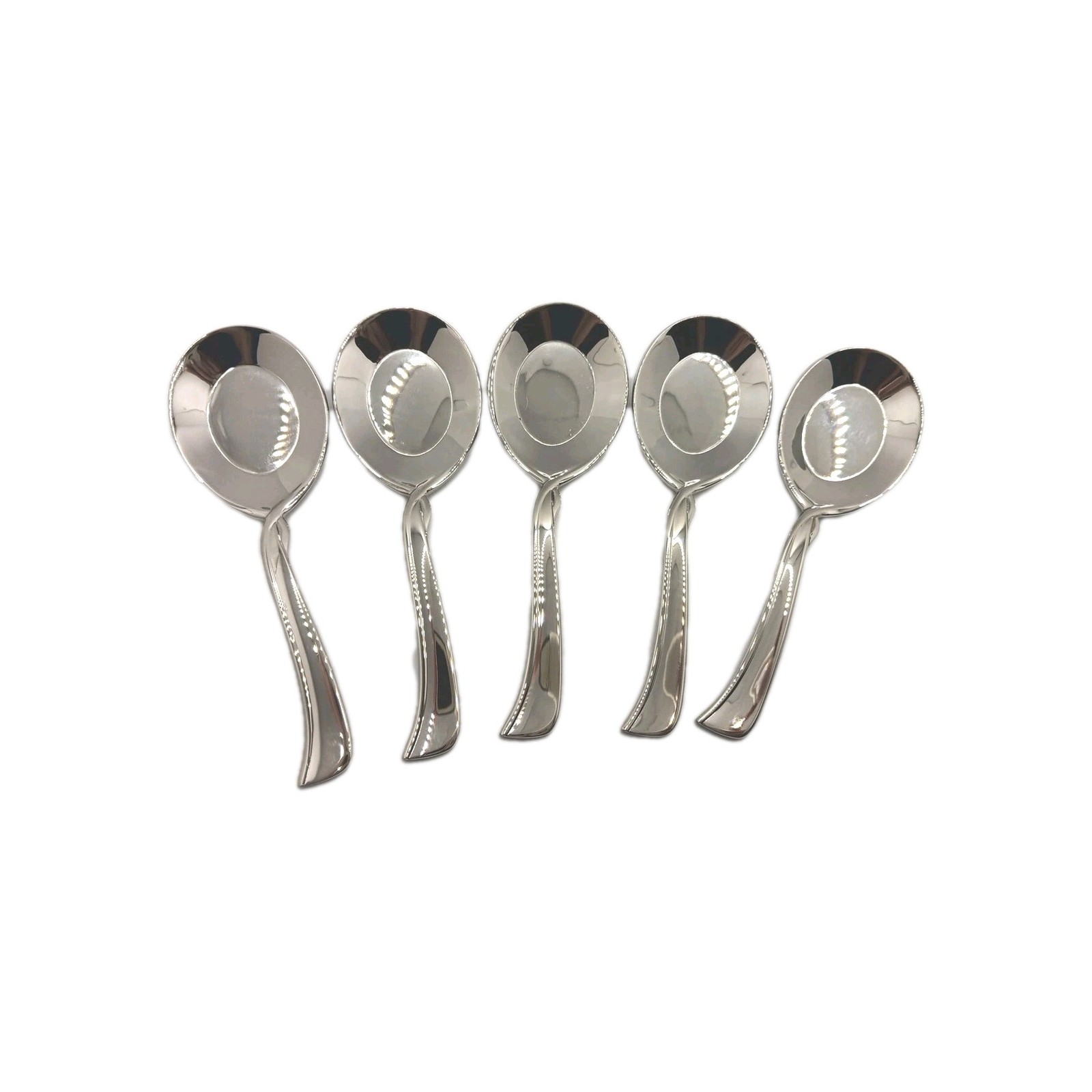 Lenox Simply Fine Twist Mini  Sample Spoon 5 Piece Set 18/10 Stainless Glossy