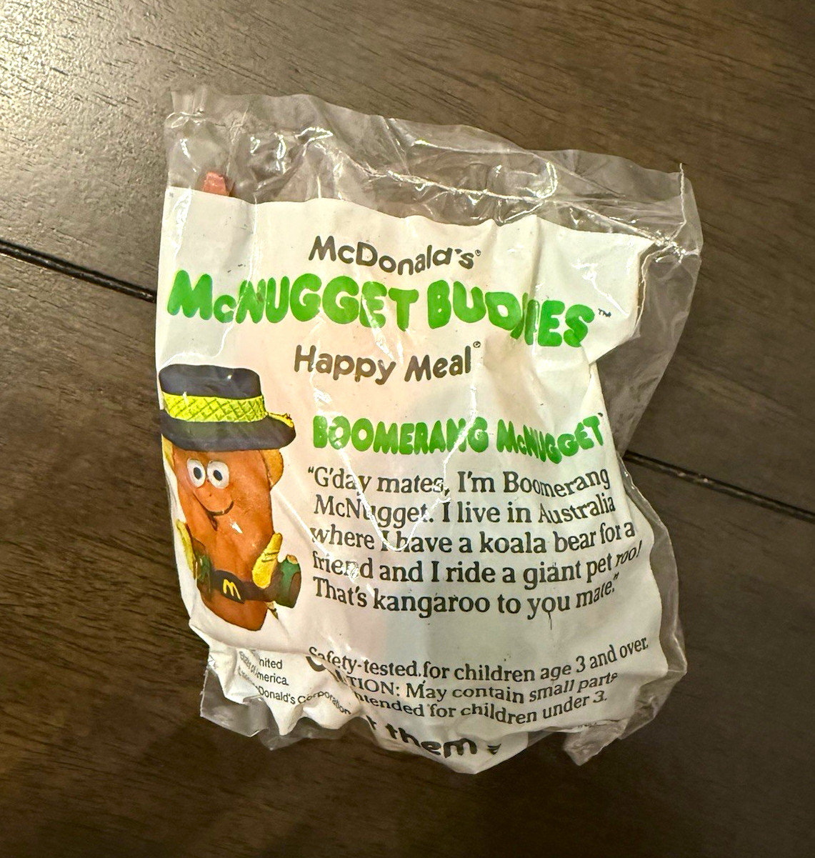 McDonald\'s McNugget Buddies Happy Meal Toy Boomerang Manatee Vintage 1989 McDonald\'s McNugget Buddies Happy Meal Toy Boomerang Manatee Vintage 1989