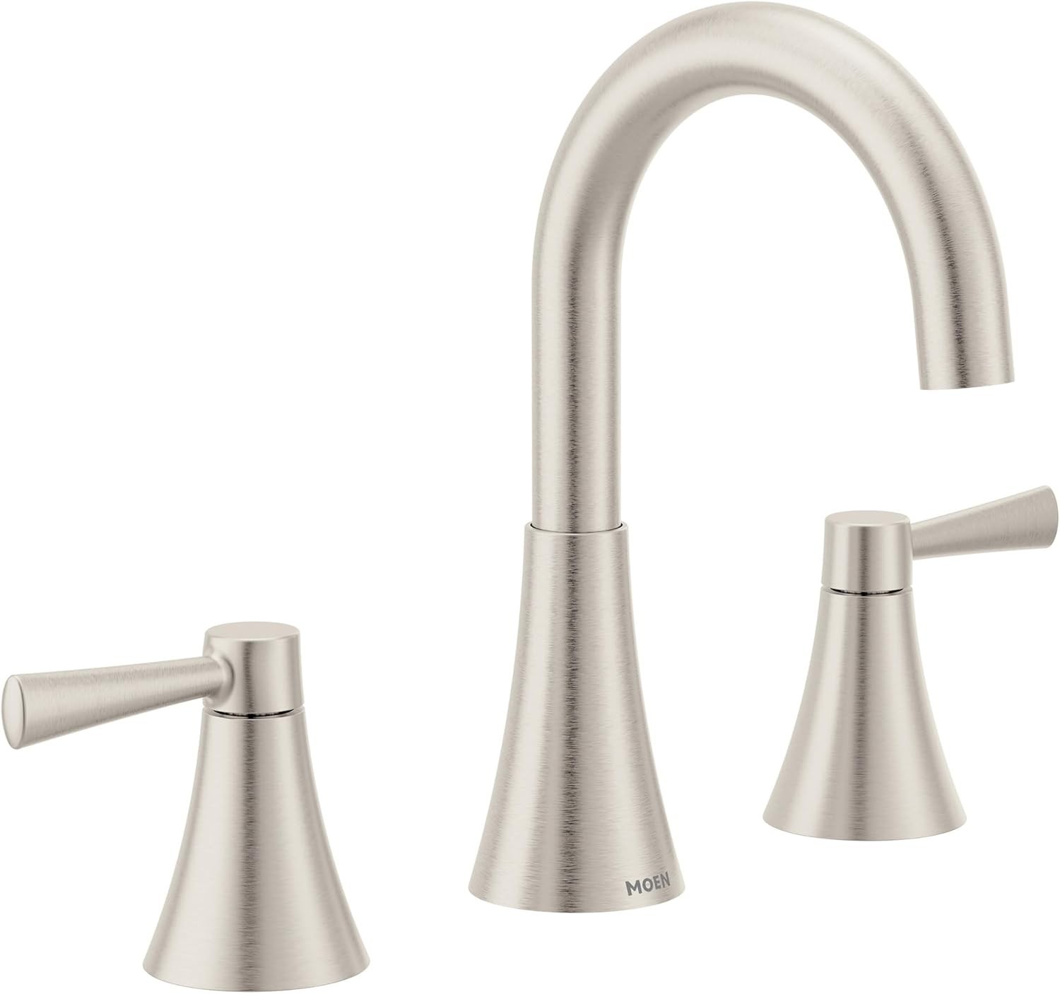 Moen Ronan 84023SRN Spot Resist Brushed Nickel 2-Handle Widespread Modern Faucet