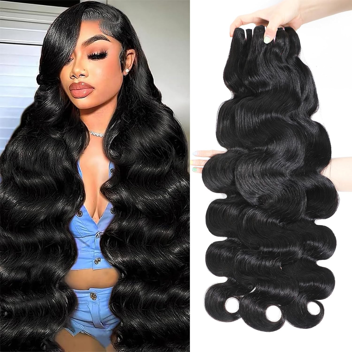 15A Body Wave Human Hair Bundles 16 18 20\
