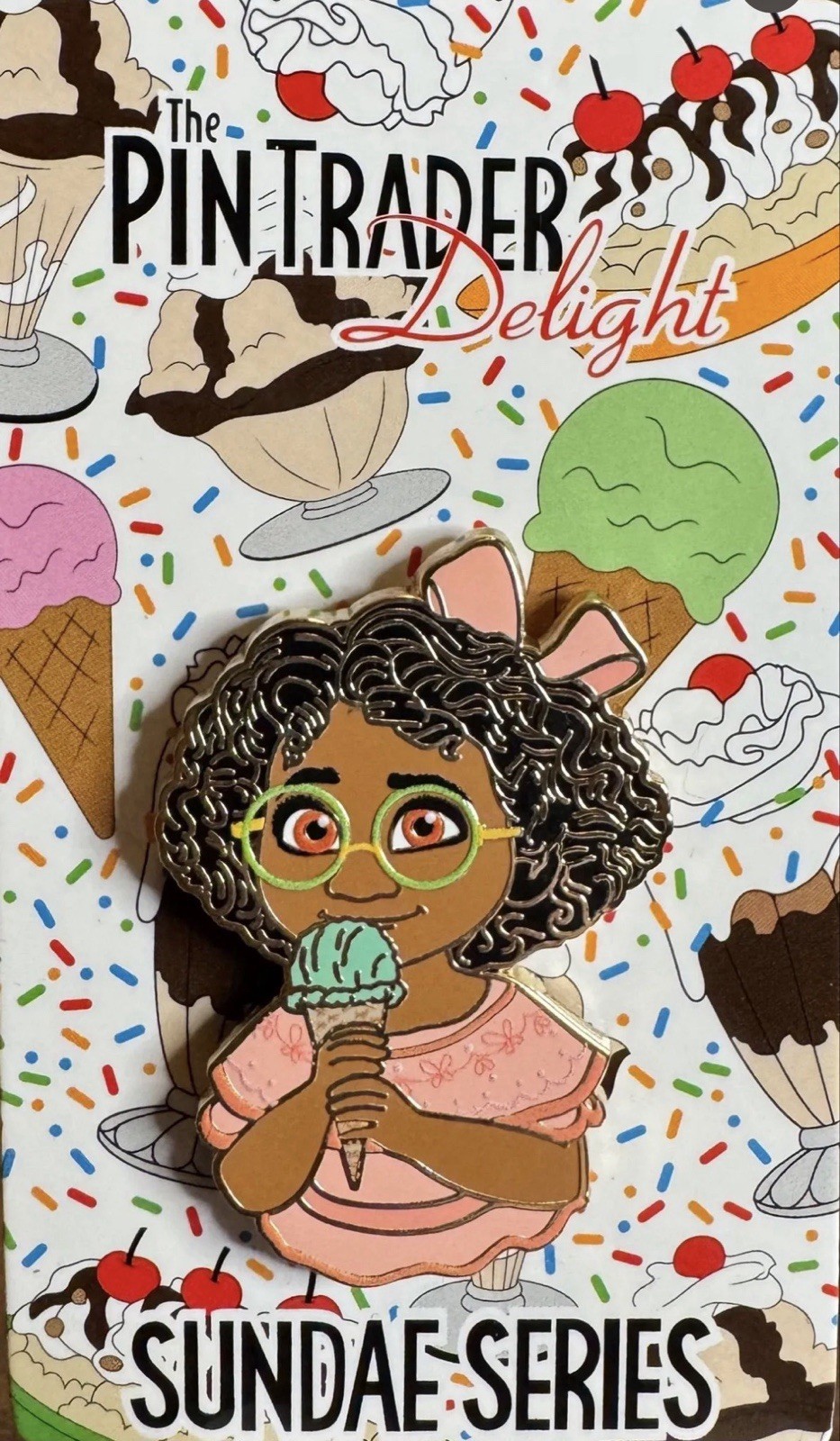 Disney DSSH Pin Traders Delight PTD Mirabel w/ Ice Cream Cone Pin LE 400 Disney DSSH Pin Traders Delight PTD Mirabel w/ Ice Cream Cone Pin LE 400