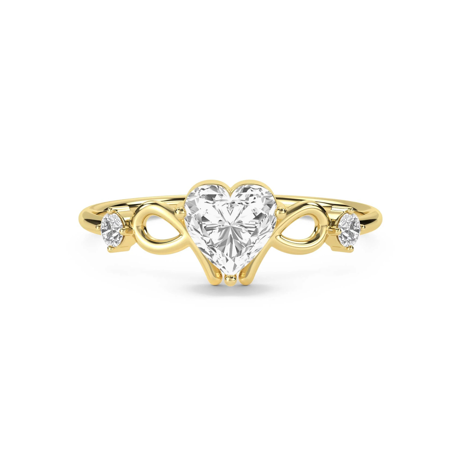 Heart Infinity Lab Created Diamond Ring Heart Infinity Lab Created Diamond Ring