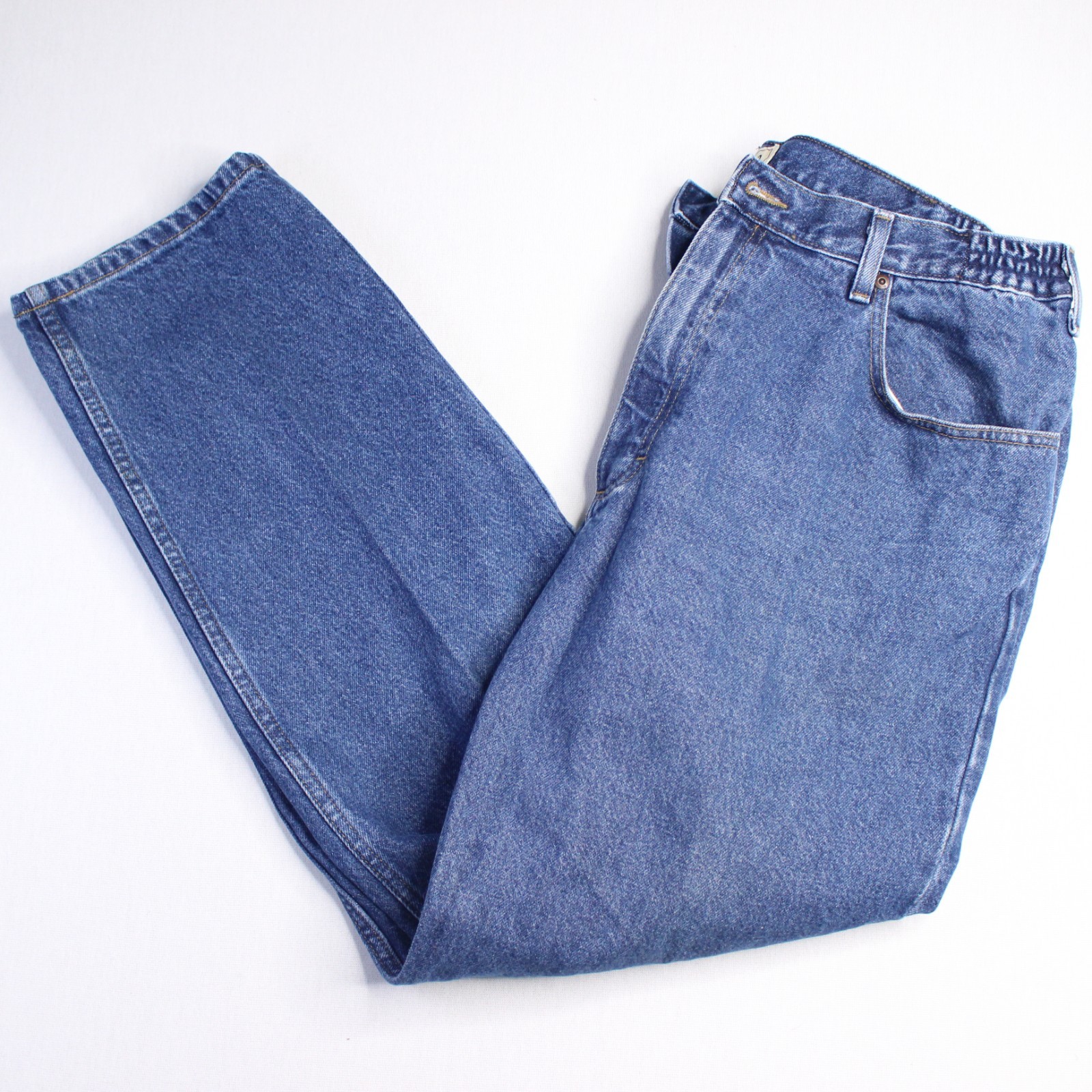 VTG LL Bean Mens Size 38x30 Denim Dark Wash Comfort Waist High Rise Blue Jeans