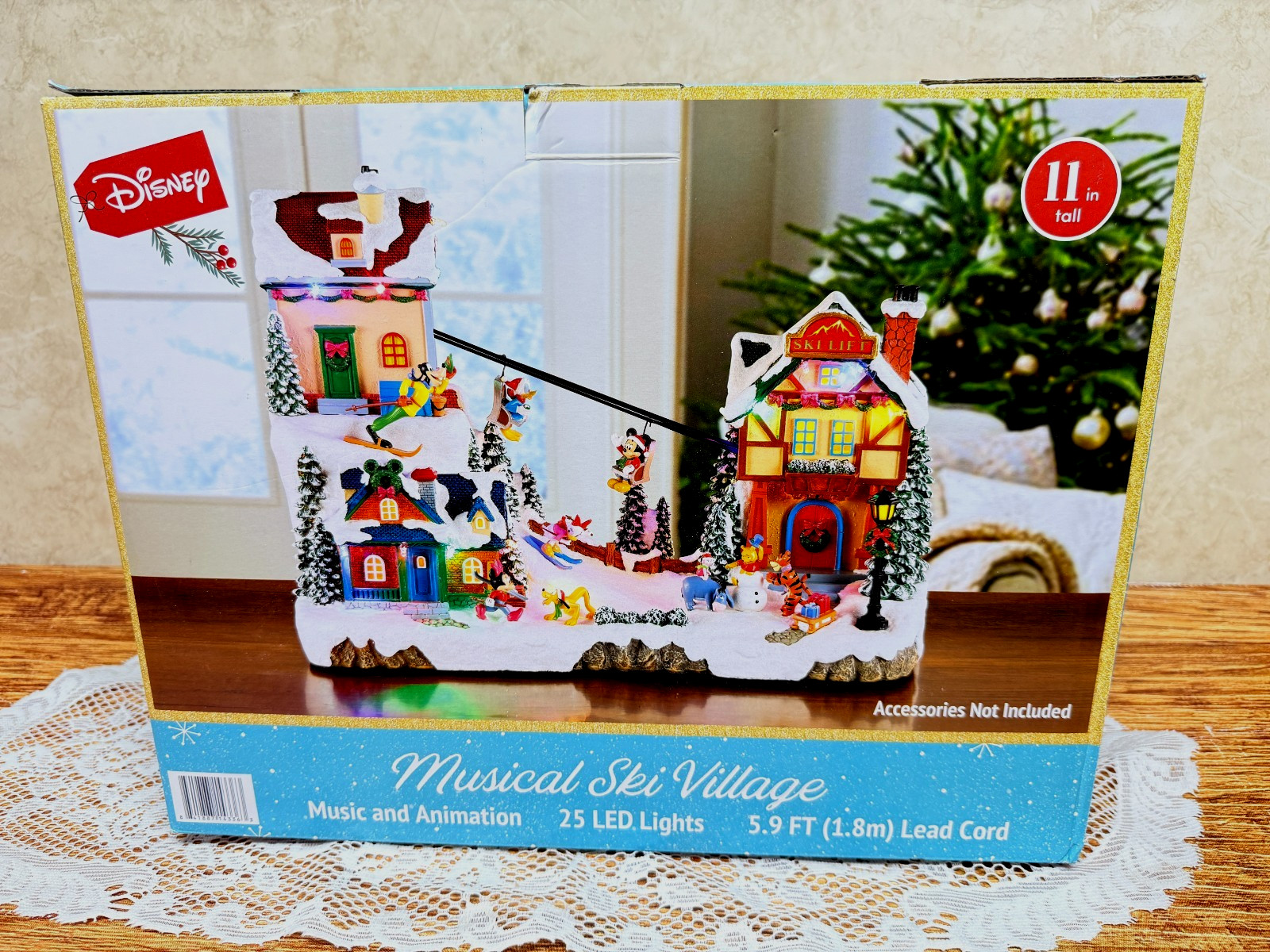 Disney Musical Ski Lift Village Christmas Holiday Mickey NEW Sams Club Exclusive
