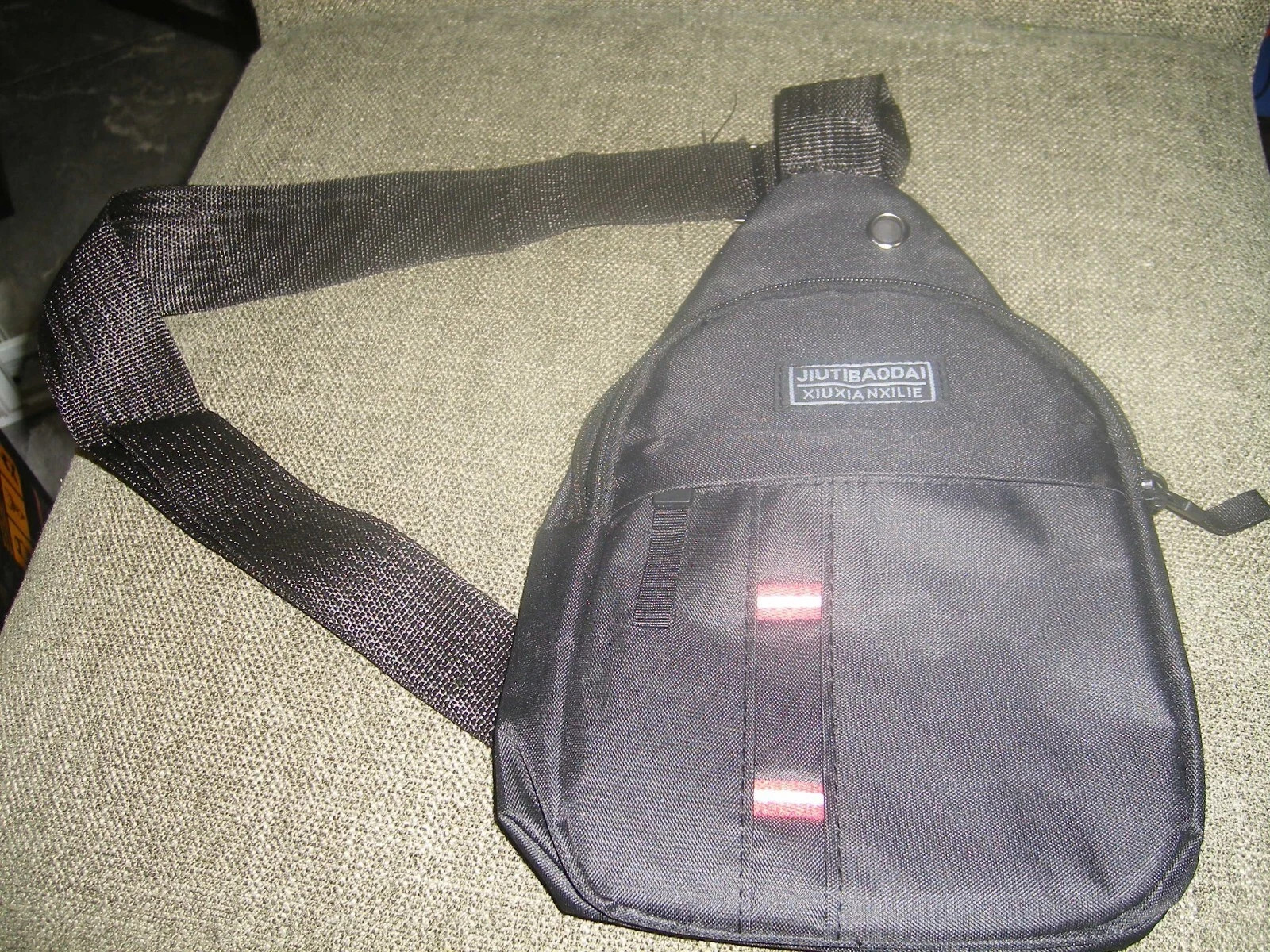 Small Black 2 Pocket Sling Backpack for Men Women Small Black 2 Pocket Sling Backpack for Men Women