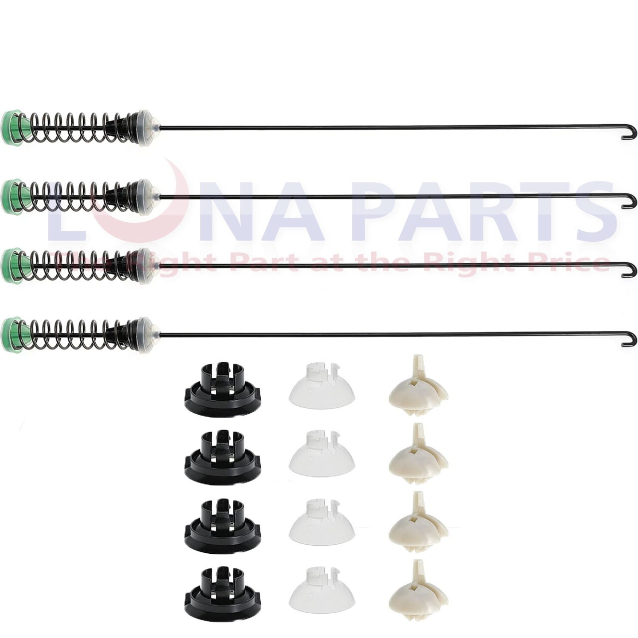 4 PCS W11130362 Washer Suspension Rod Kit For Whirlpool