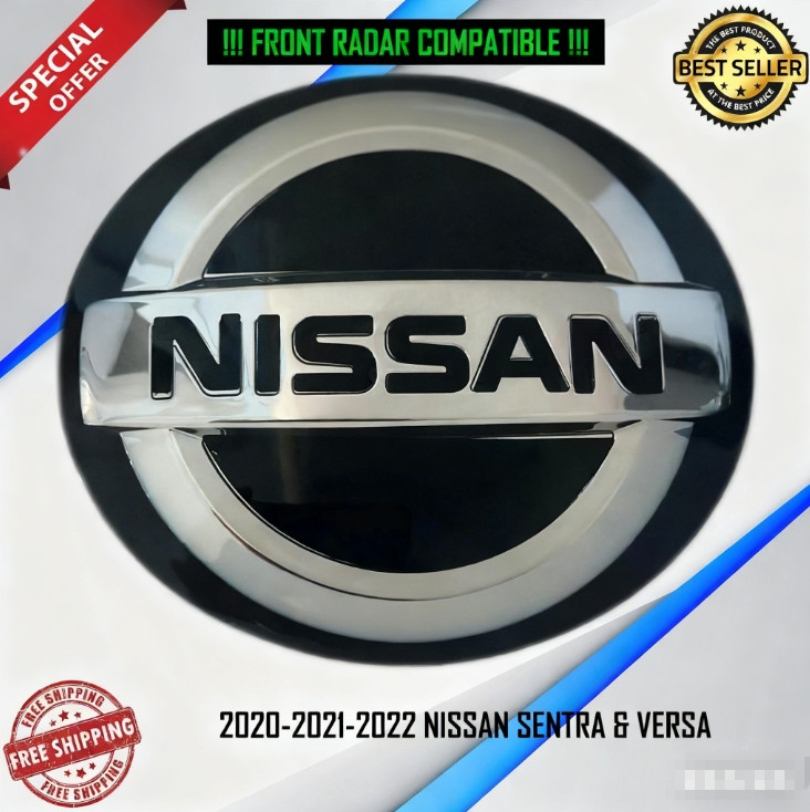 For Nissan Versa Sentra 2020-2022 Front Grille Mirror Black Emblem-62890-6LH0A