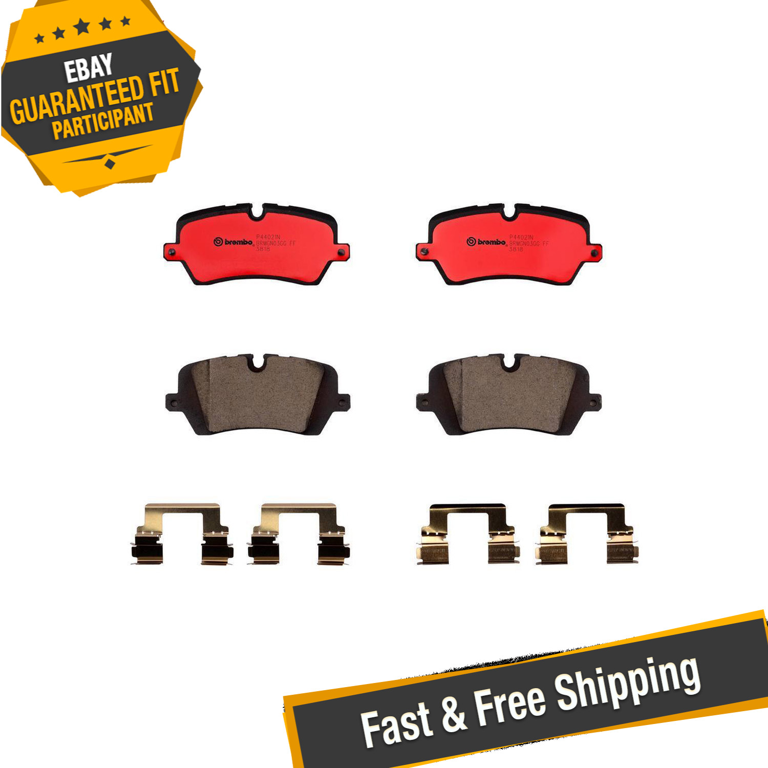 Brembo P44021N Ceramic Rear Disc Brake Pad Set for 20-21 Land Rover Defender 110