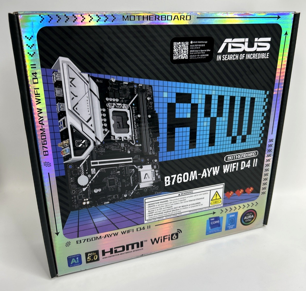 ASUS B760M-AYW WIFI D4 II LGA 1700 Intel B760 Micro ATX Motherboard *NEW SEALED*