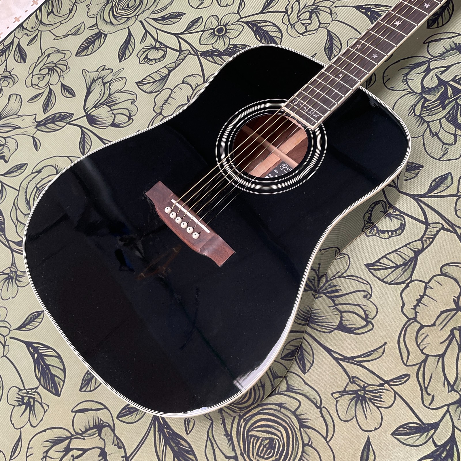 Black D35 Acoustic Guitar 6s Top Solid Spruce no EQ Black D35 Acoustic Guitar 6s Top Solid Spruce no EQ