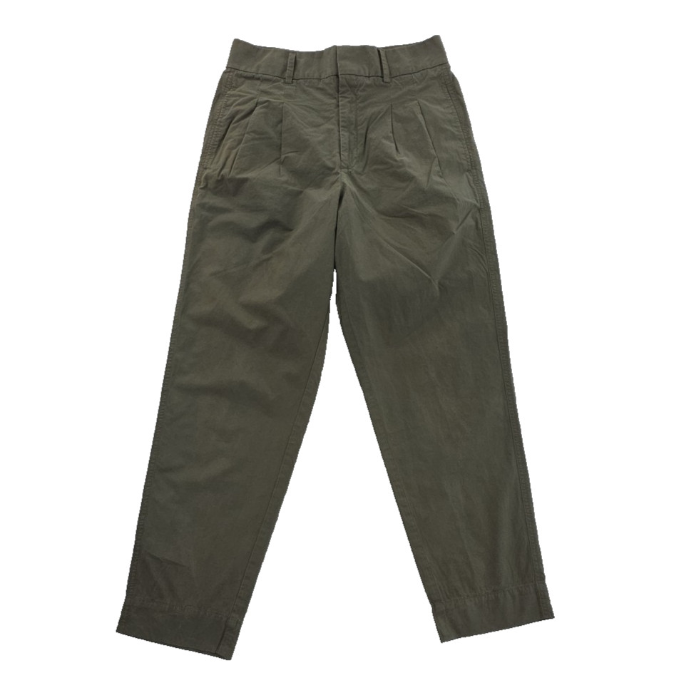 Everlane Poplin Pleated Pants Womens 4 Green Poplin High Rise NWOT Casual Everlane Poplin Pleated Pants Womens 4 Green Poplin High Rise NWOT Casual