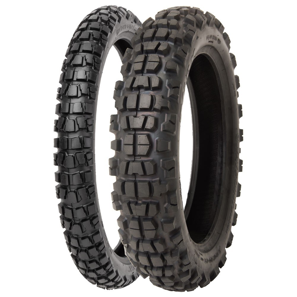 Tusk Waypoint Motorcycle Tire Set 90/90-21 (54R) and 130/90-17 (68R) Tube Type