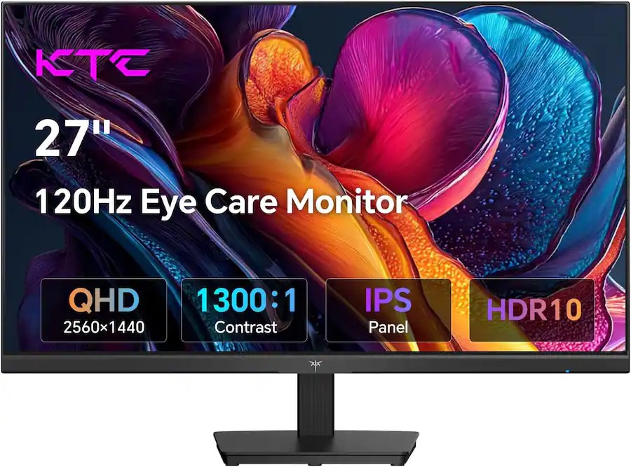 KTC H27D9 27inch Gaming Monitor 100Hz/120Hz,IPS Panel 2K QHD 1440P,1ms Monitors