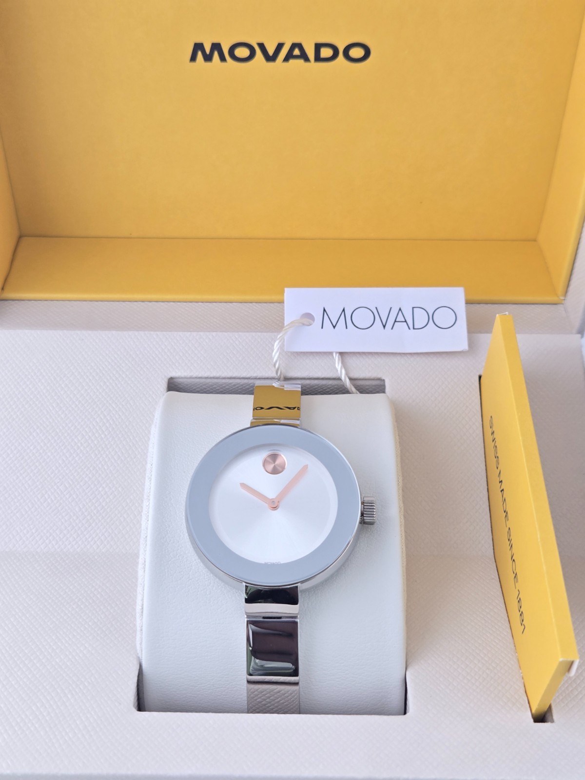 Movado Bold Silver Dial Stainless Steel Women\'s Watch - 3600194 ($595 MSRP)