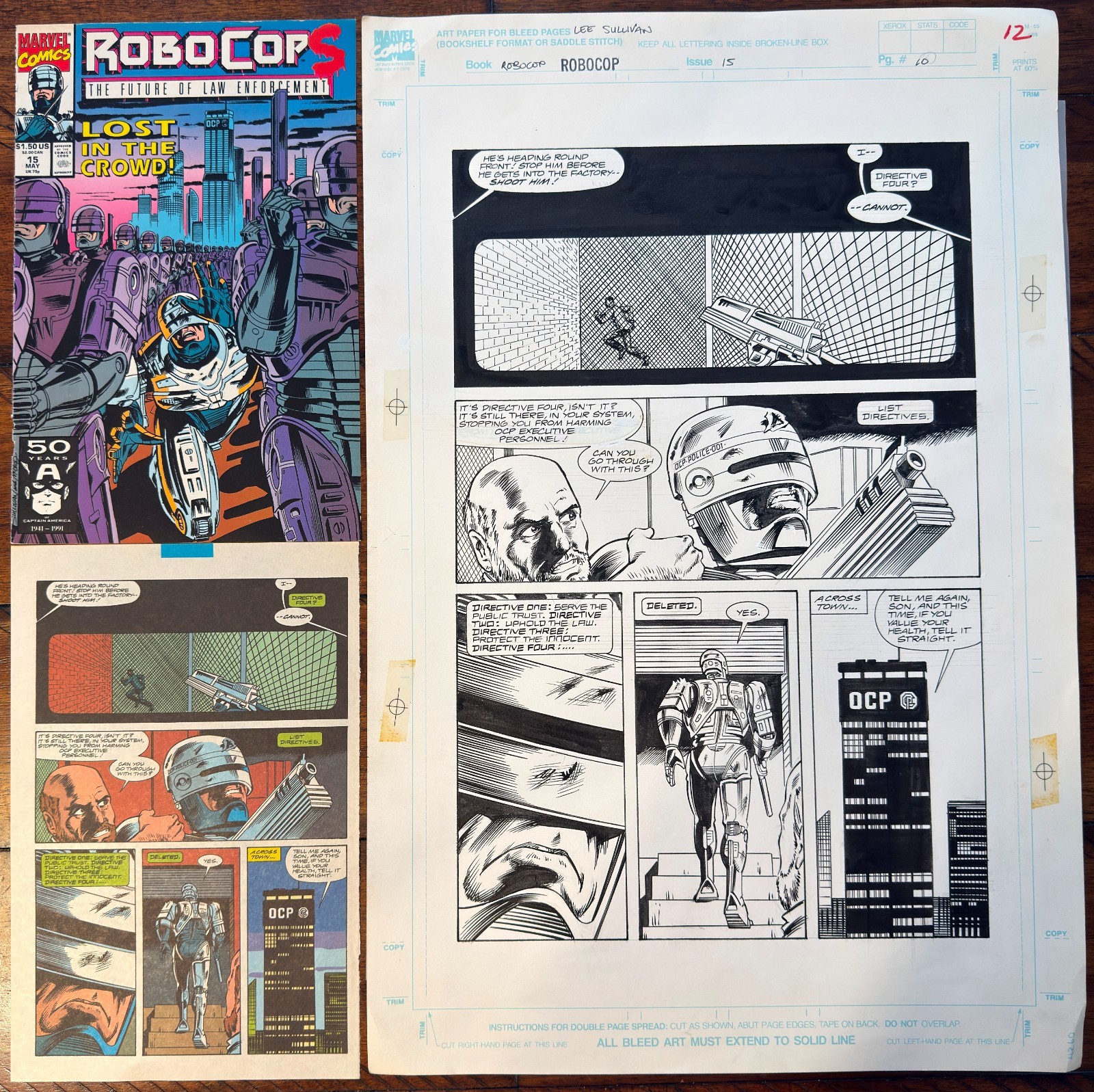 Robocop Issue 15 Page 10 Lee Sullivan Original Hand Drawn OCP Auto 9 Robocop Issue 15 Page 10 Lee Sullivan Original Hand Drawn OCP Auto 9