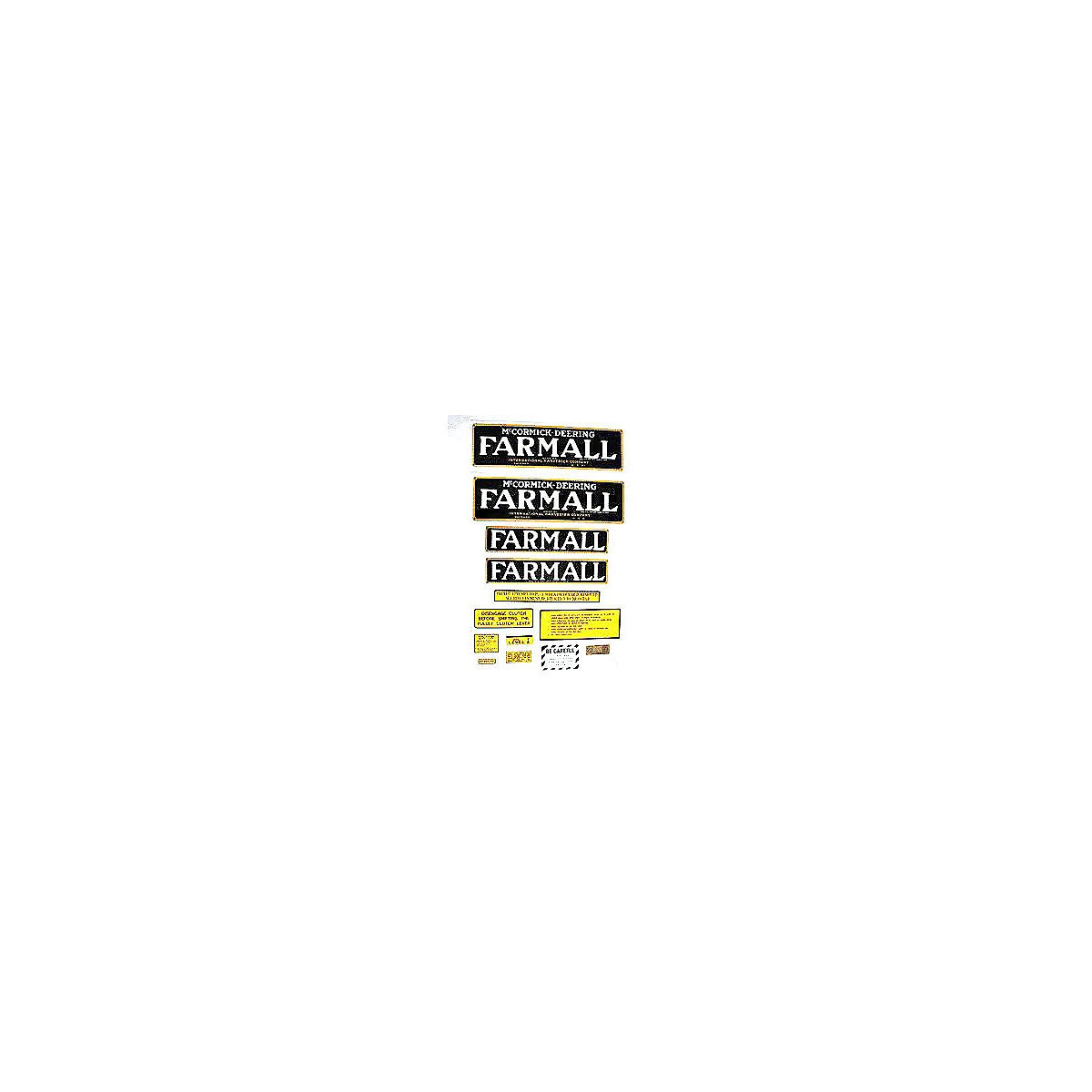 Mylar Decal Set Fits International Farmall Regular Tractor Mylar Decal Set Fits International Farmall Regular Tractor