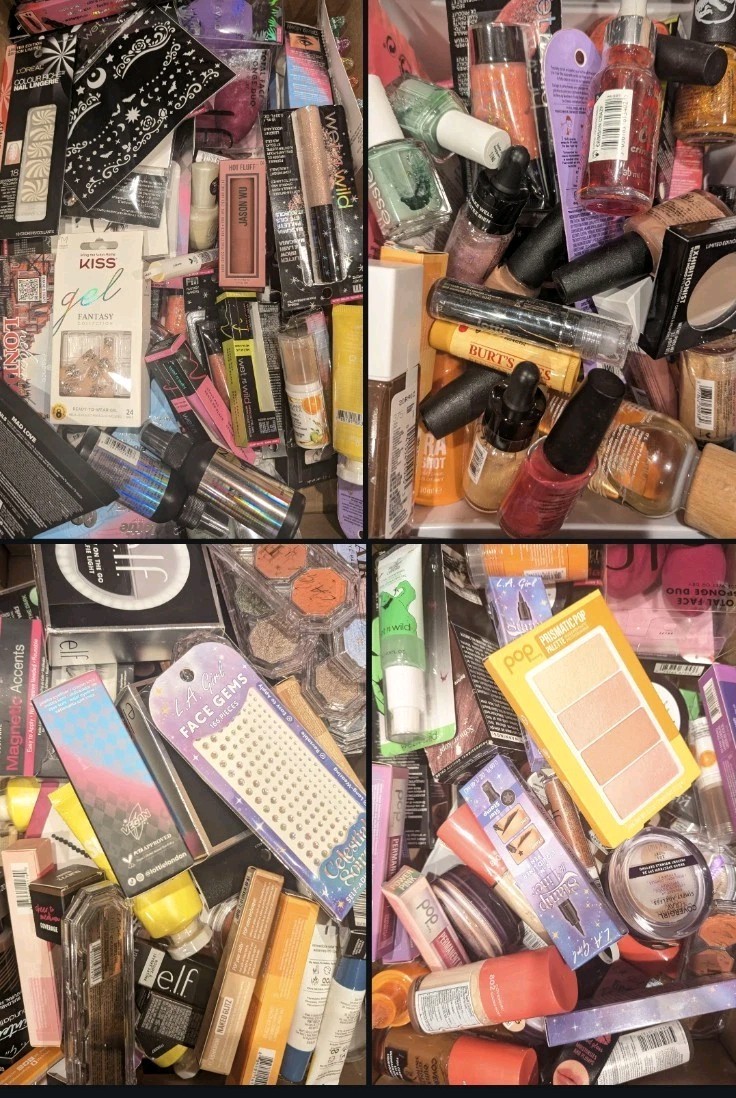 Lot Of 100 Pcs Premium Unused Cosmetics All Open Box/ Damaged Box Lot Of 100 Pcs Premium Unused Cosmetics All Open Box/ Damaged Box