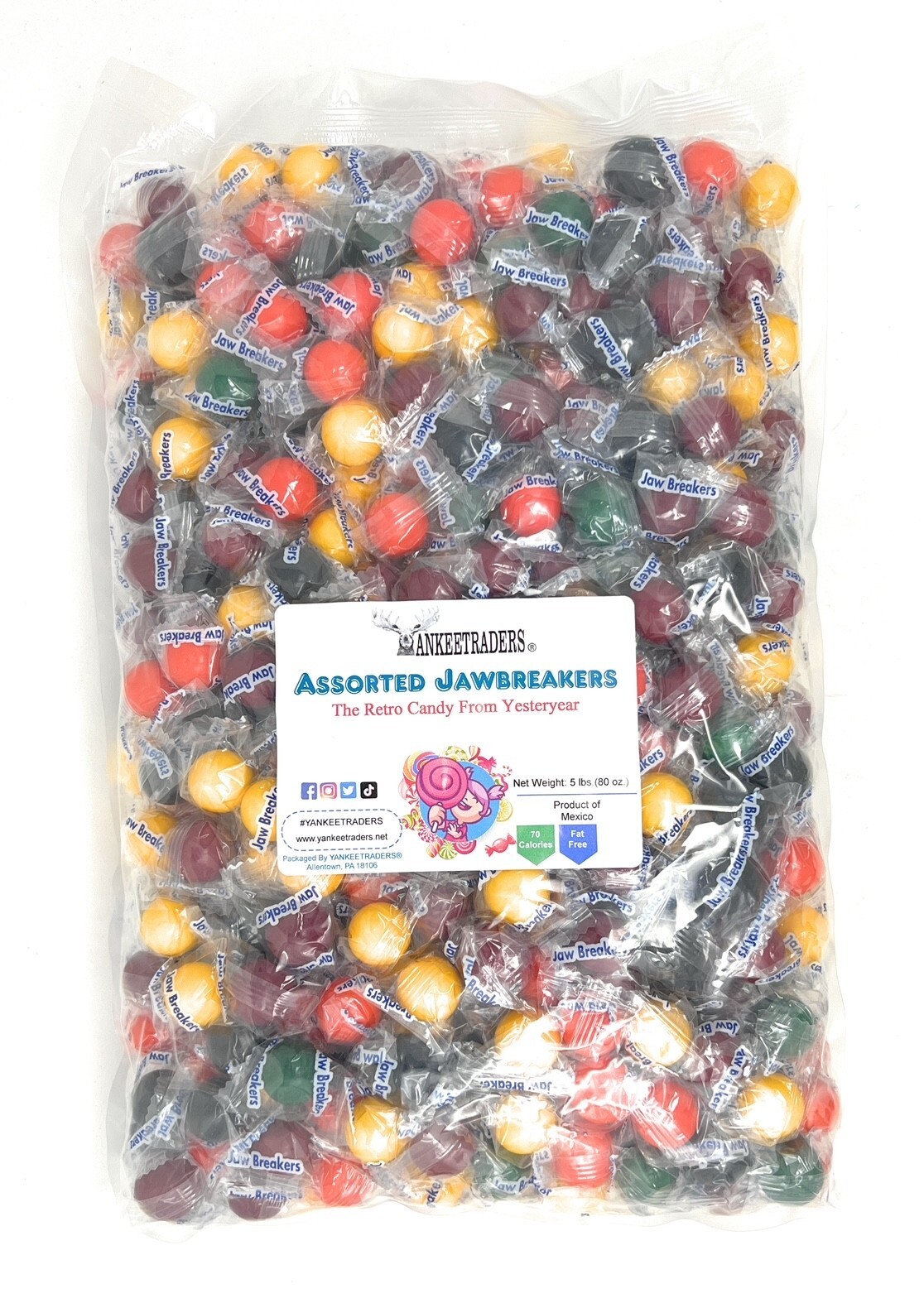 Jawbreakers, Assorted, 5 lbs. ~ YANKEETRADERS® ~ Jawbreakers, Assorted, 5 lbs. ~ YANKEETRADERS® ~
