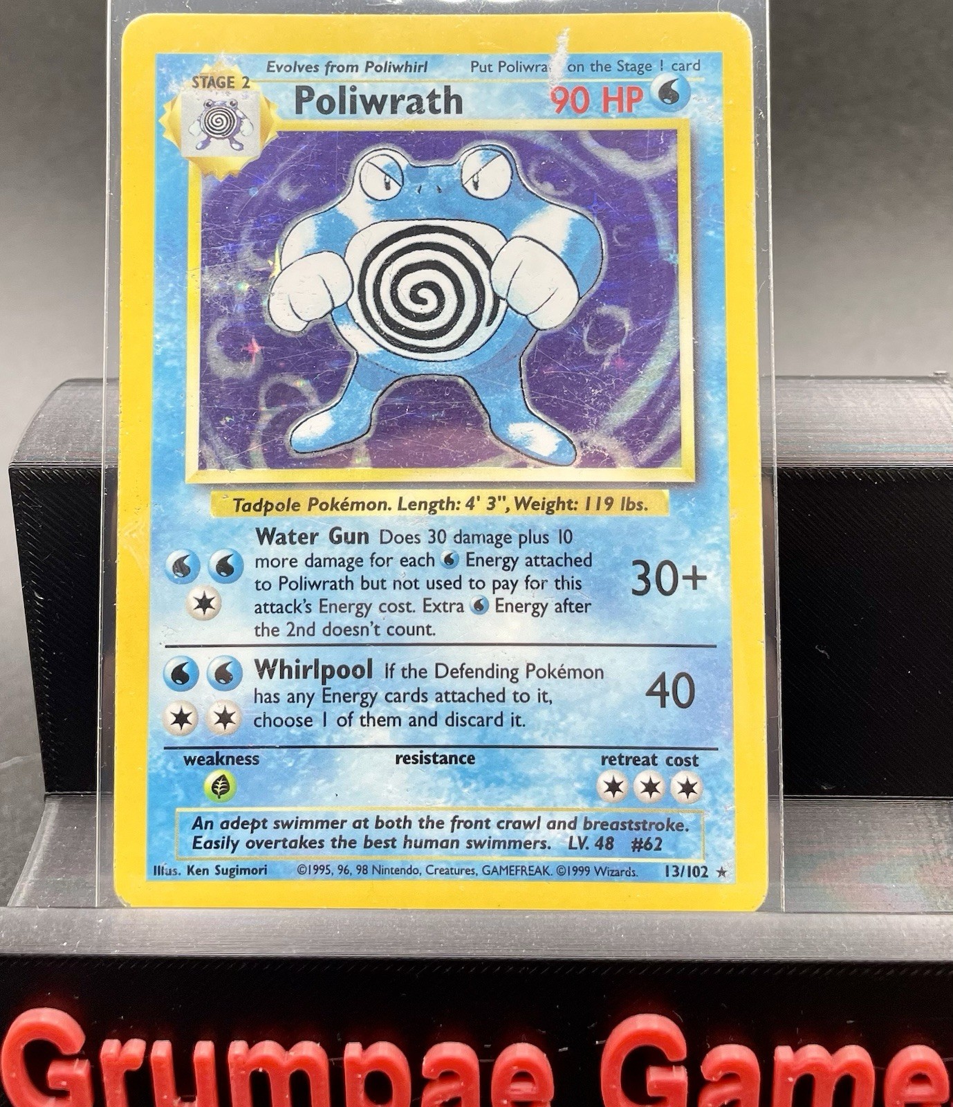 Wizards of the Coast Poliwrath 13/102 Base Set Holo Rare Unlimited English Wizards of the Coast Poliwrath 13/102 Base Set Holo Rare Unlimited English