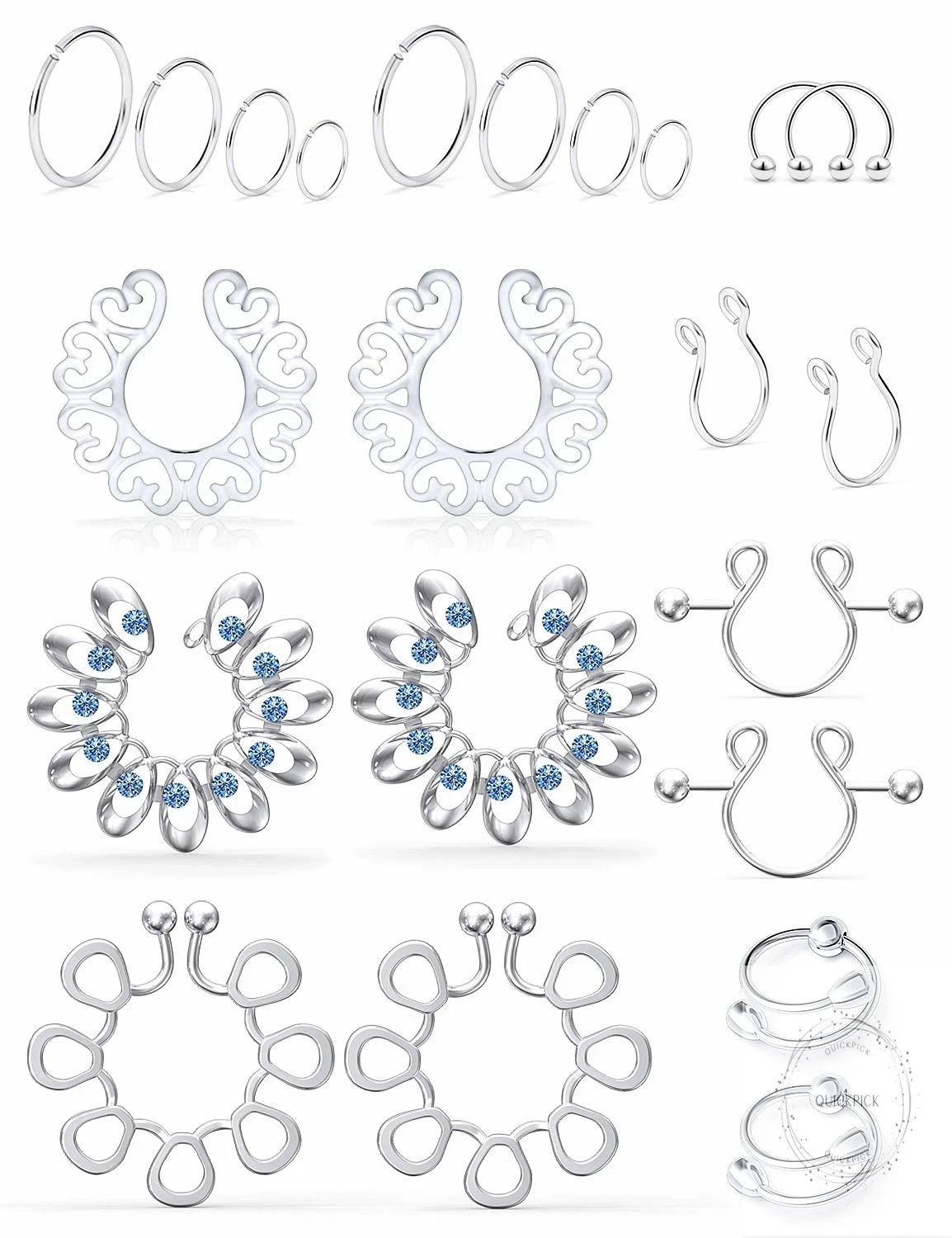 Fake Nipple Ring Stainless Steel Non-Piercing Nipple Rings Clip On Nipplerings Fake Nipple Ring Stainless Steel Non-Piercing Nipple Rings Clip On Nipplerings