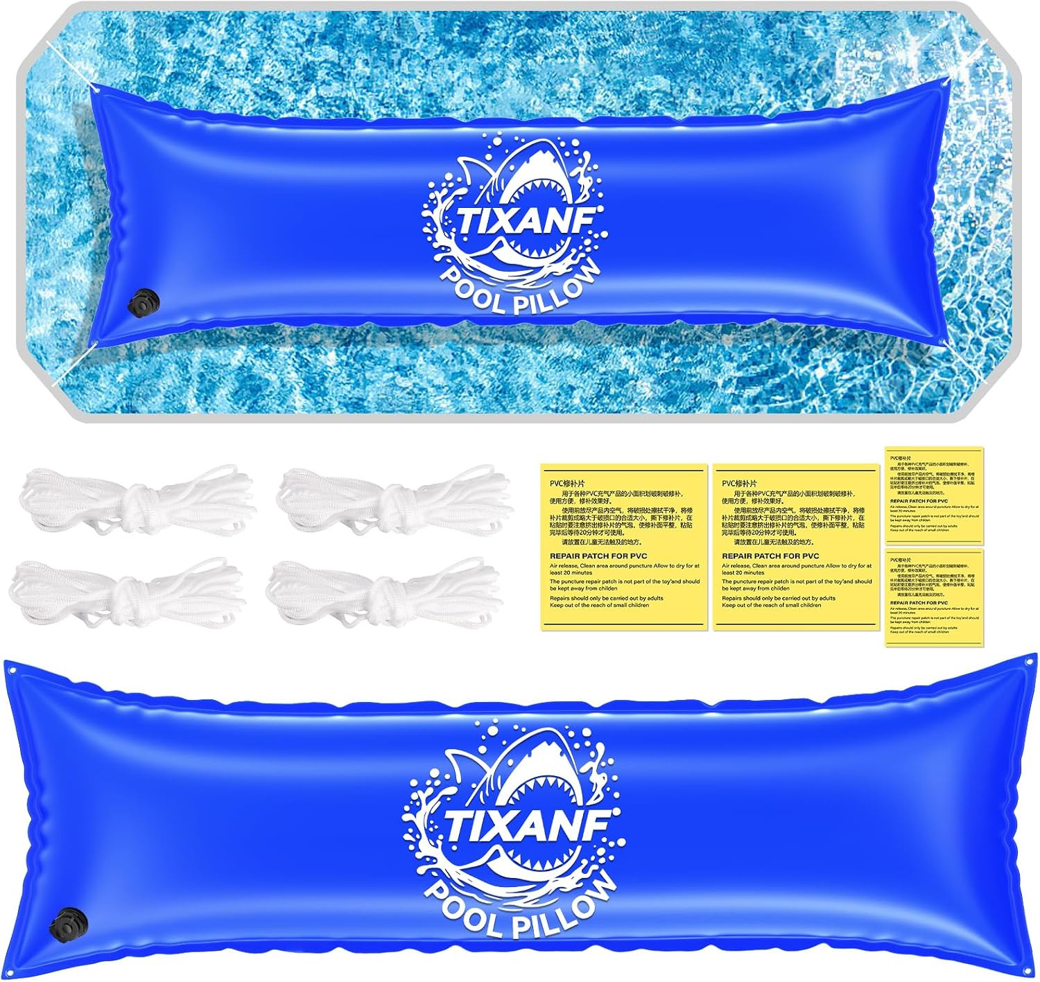 4X15Ft Winter Pool Pillow,0.8Mm Thick Pool Pillows for above Ground Pools