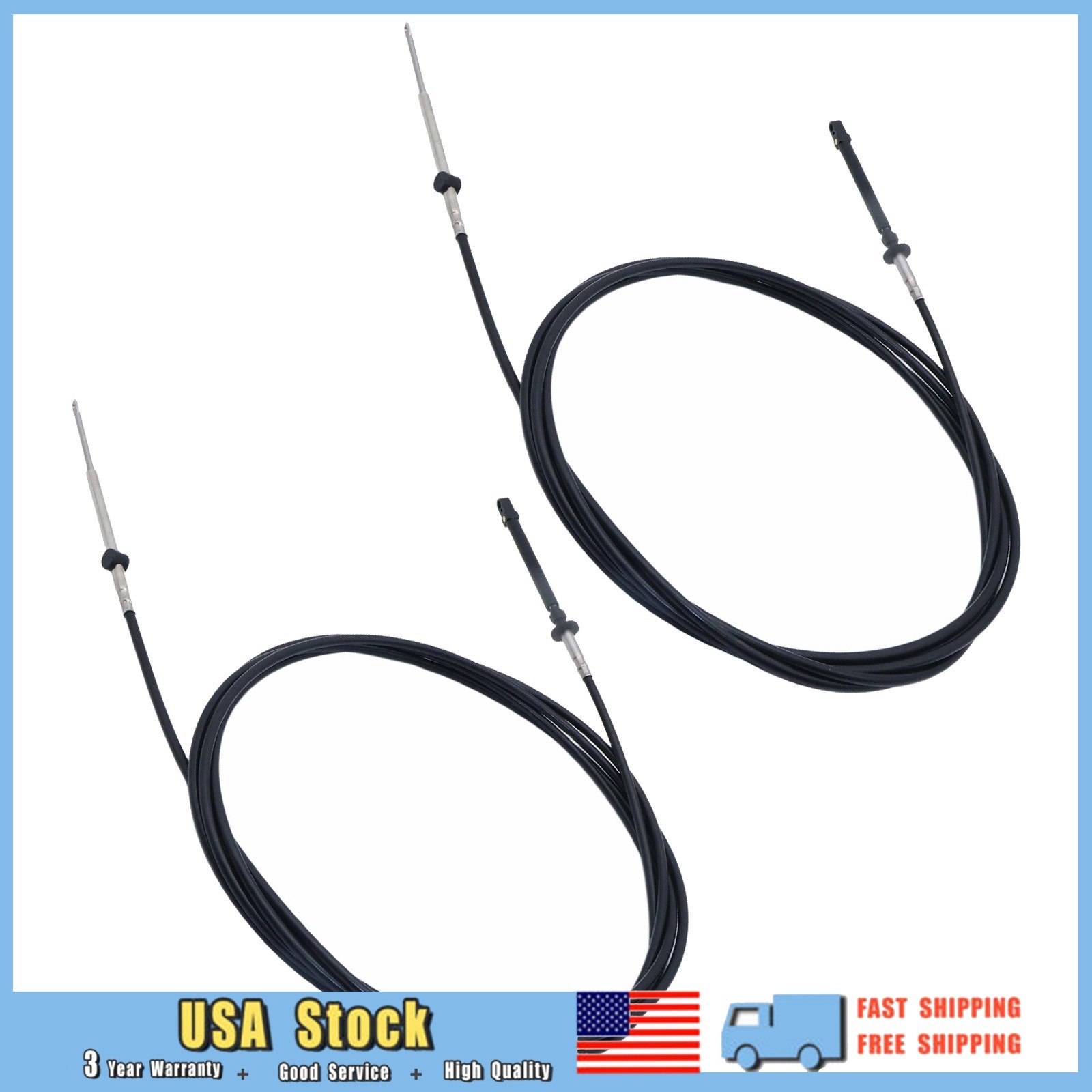 18FT Throttle Shift Remote Control Cable Fits 1979-1994 Johnson Evinrude Snap-In