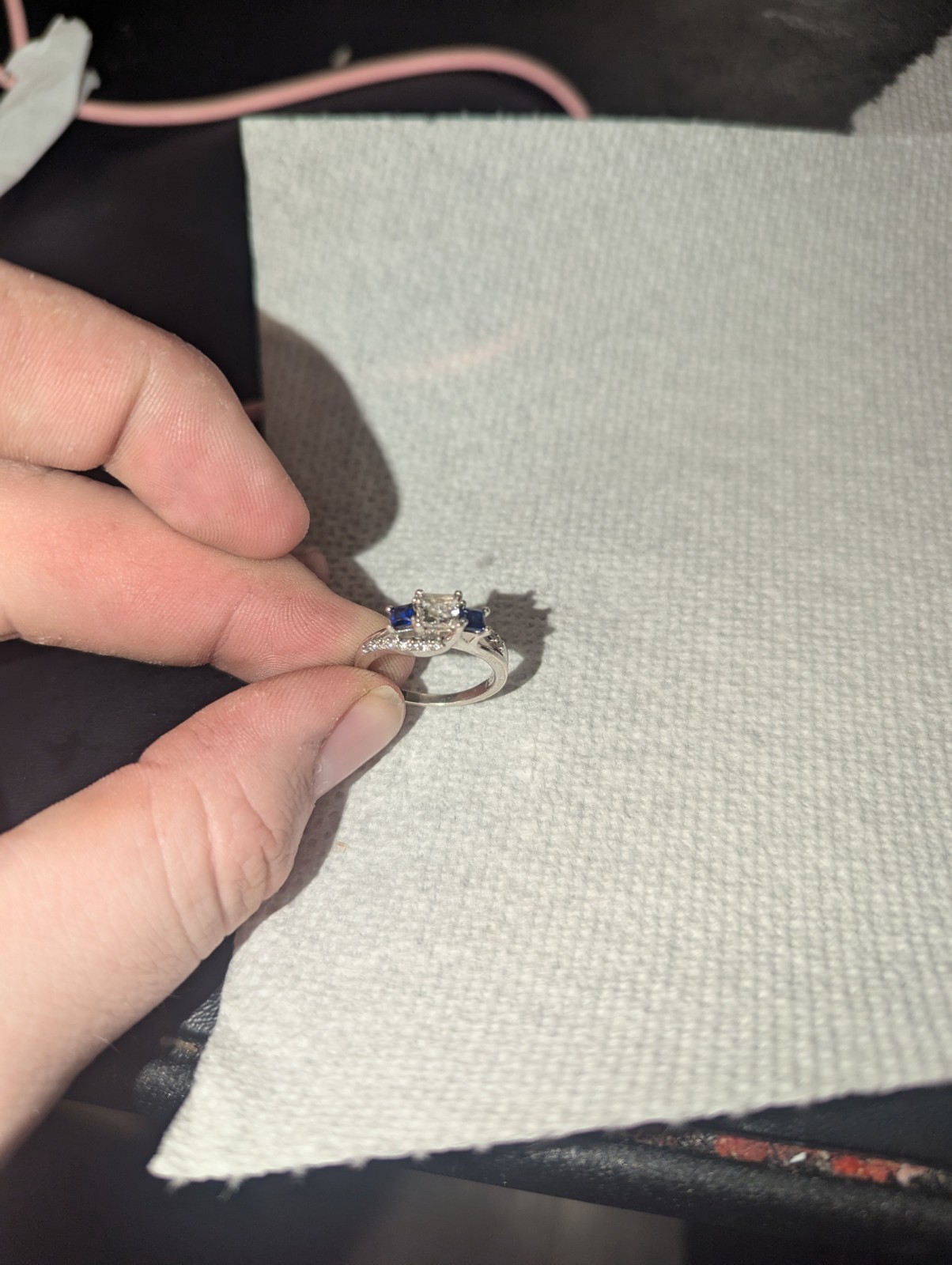 Zales Sterling Silver Sapphire Set lab created Zales Sterling Silver Sapphire Set lab created