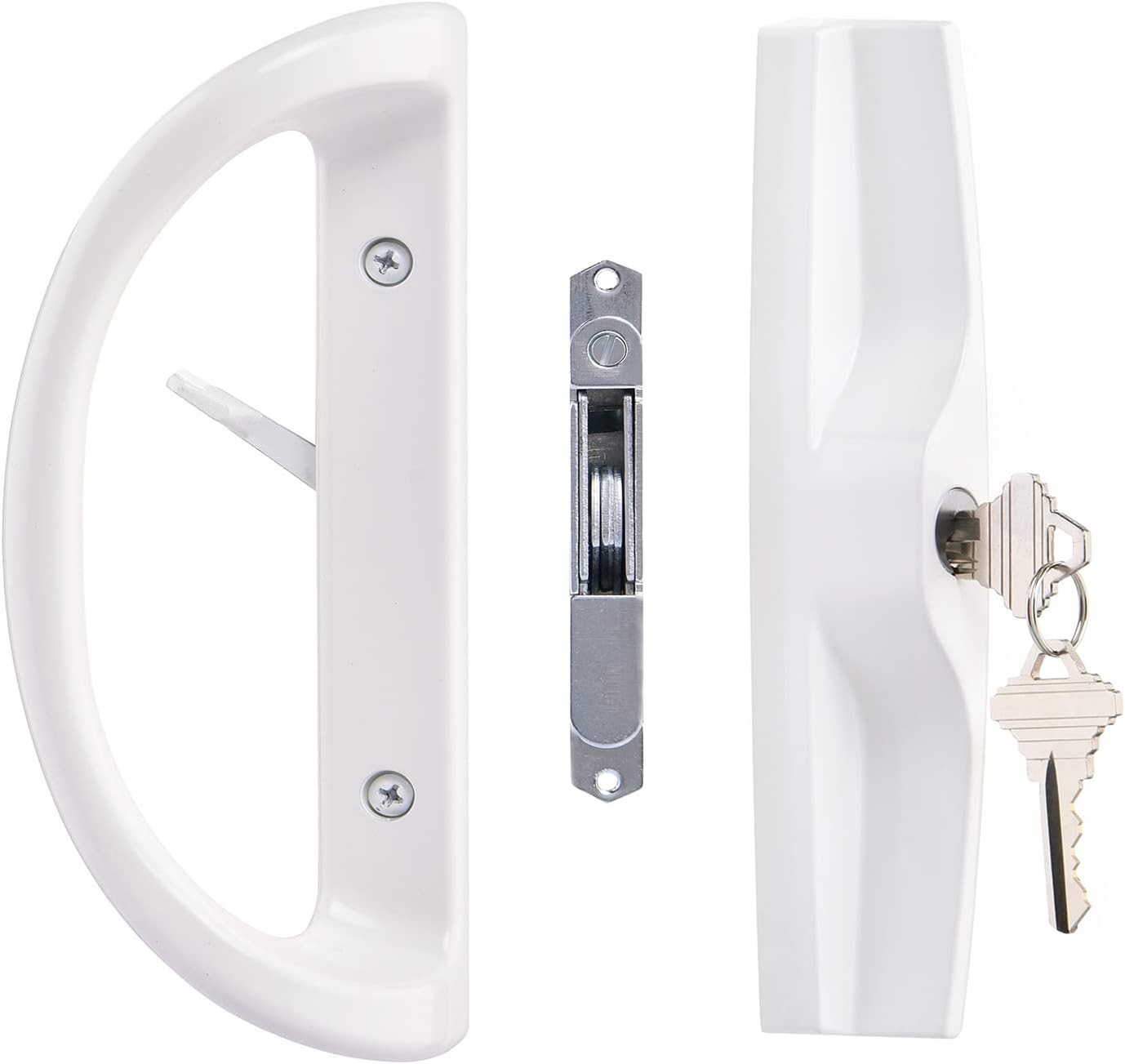 Sliding Patio Door Handle Set with Key Cylinderand Mortise Lock,Full Replacement Sliding Patio Door Handle Set with Key Cylinderand Mortise Lock,Full Replacement