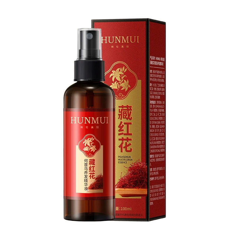 3PCS 100% natural Saffron Black Ganoderma Polygonum Multiflorum Hair Care