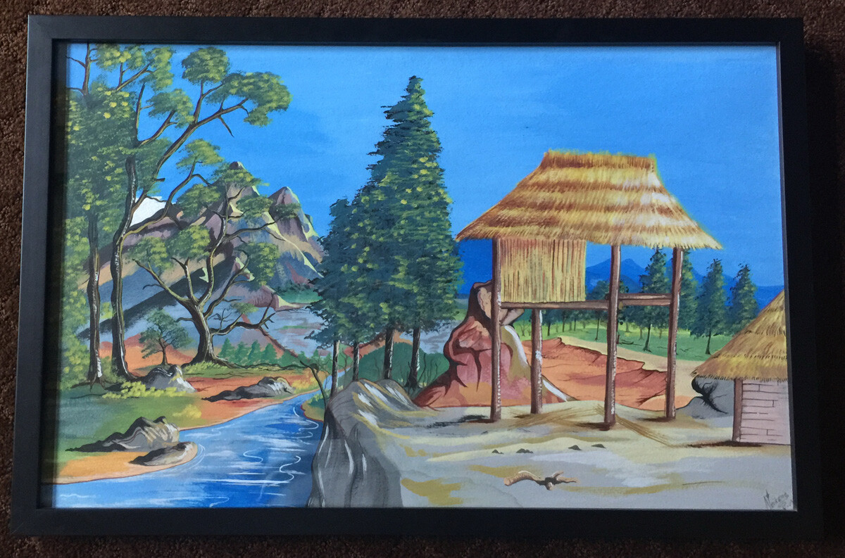 Huichol Original Painting Neikame Sierra Madre Village Mexico Acrylic 24 Huichol Original Painting Neikame Sierra Madre Village Mexico Acrylic 24