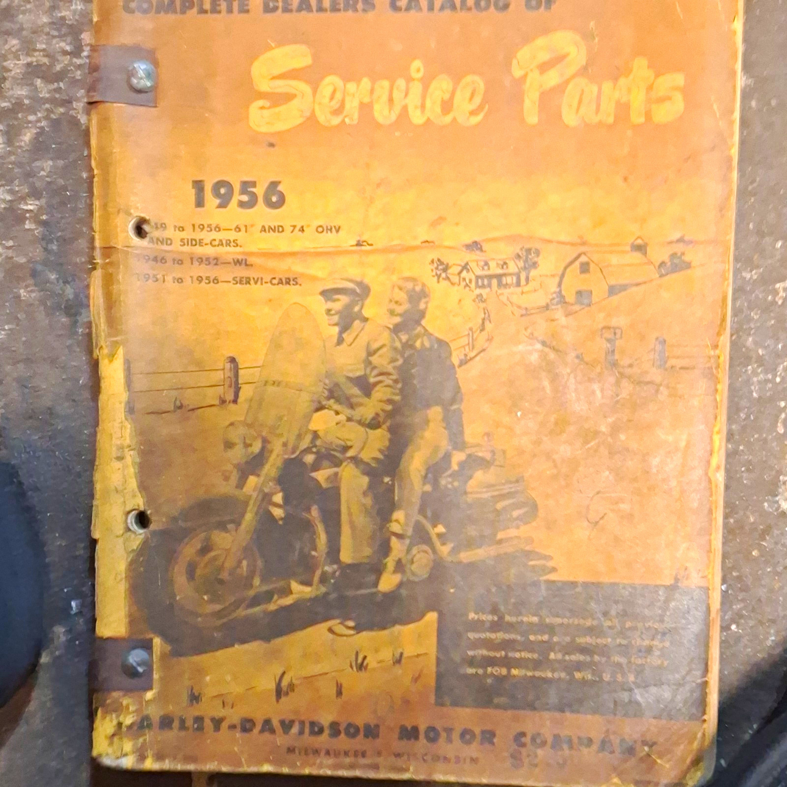 1956 Harley. Pages are in good to excellent shape. Tho cover is in fair shape. 1956 Harley. Pages are in good to excellent shape. Tho cover is in fair shape.