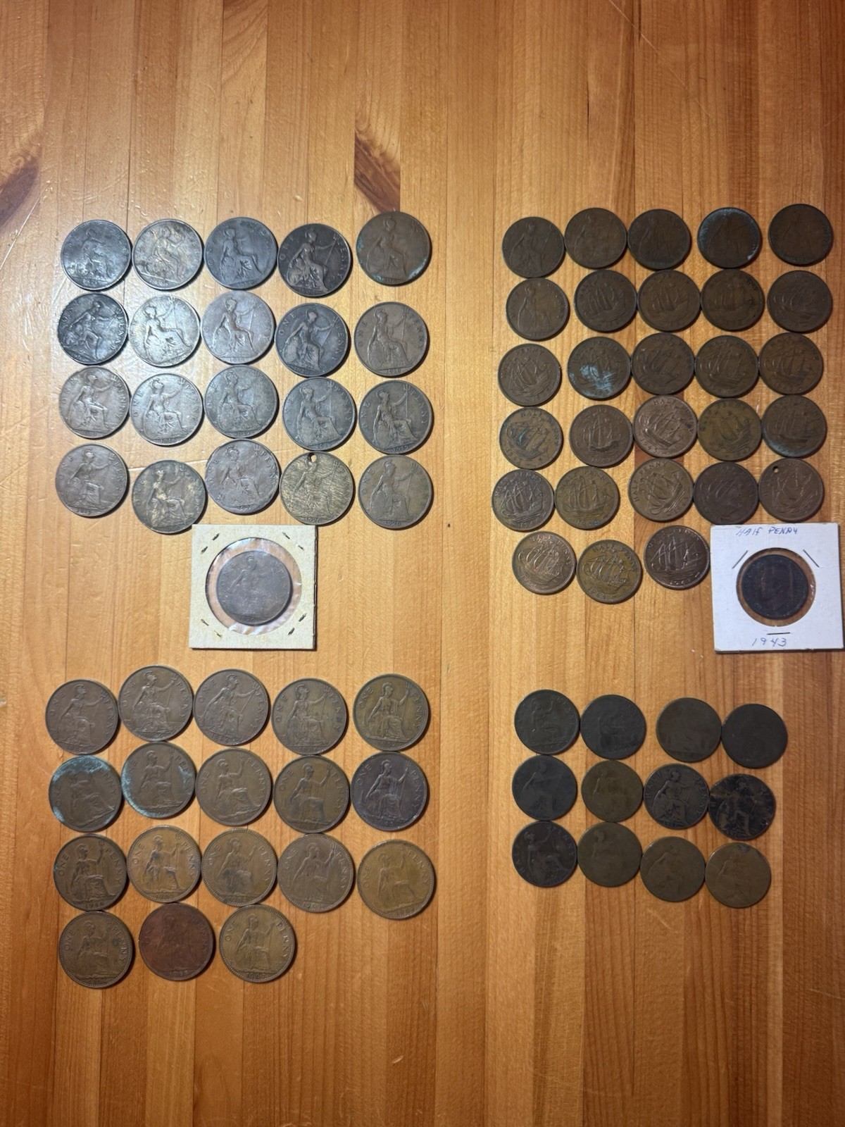 (80PCS Lot) British Penny (39) 1876-1967 and Half Penny (41) 1862-1967 Coins (80PCS Lot) British Penny (39) 1876-1967 and Half Penny (41) 1862-1967 Coins