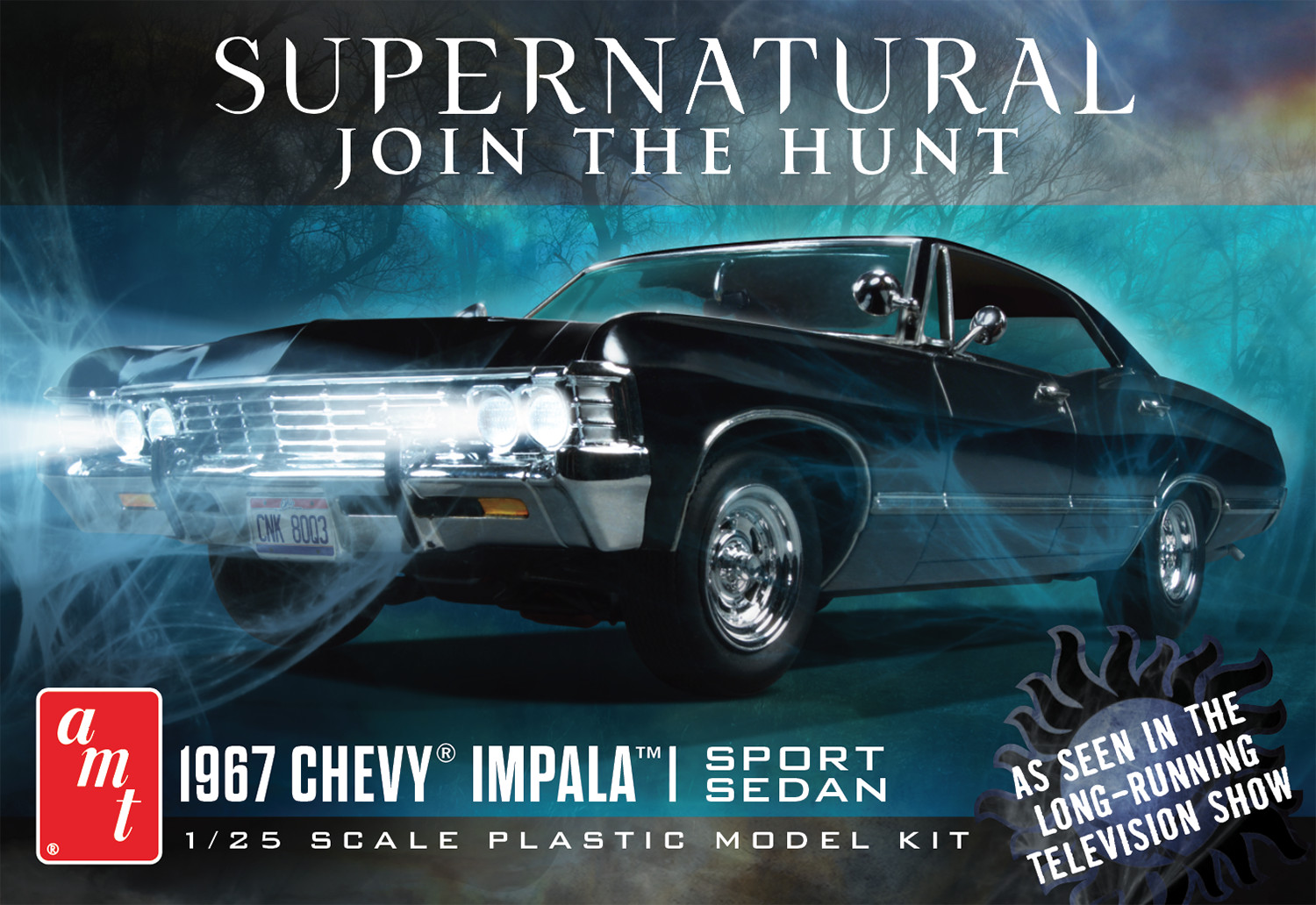 AMT 1124 Supernatural 1967 Chevy Impala 1/25 Model Kit Factory Sealed Brand New