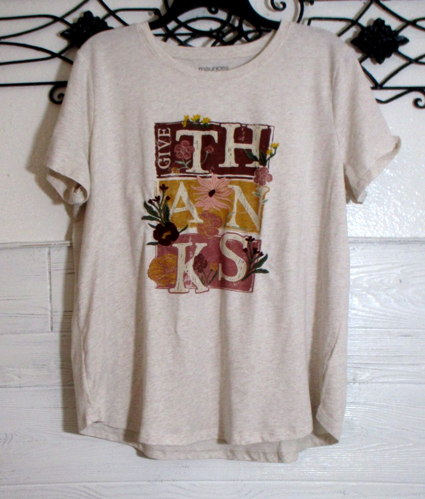 Maurices Knit Top Women\'s Size XL Short Sleeve Multicolor Crew Neck Maurices Knit Top Women\'s Size XL Short Sleeve Multicolor Crew Neck