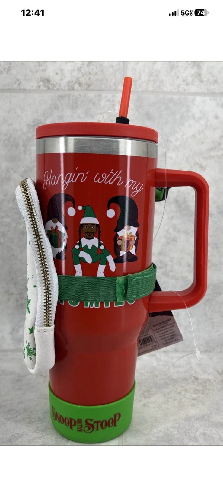 Snoop Dogg 40 oz Red Stainless Steel Tumbler Boot & Pouch - Stoop Martha Stewart Snoop Dogg 40 oz Red Stainless Steel Tumbler Boot & Pouch - Stoop Martha Stewart
