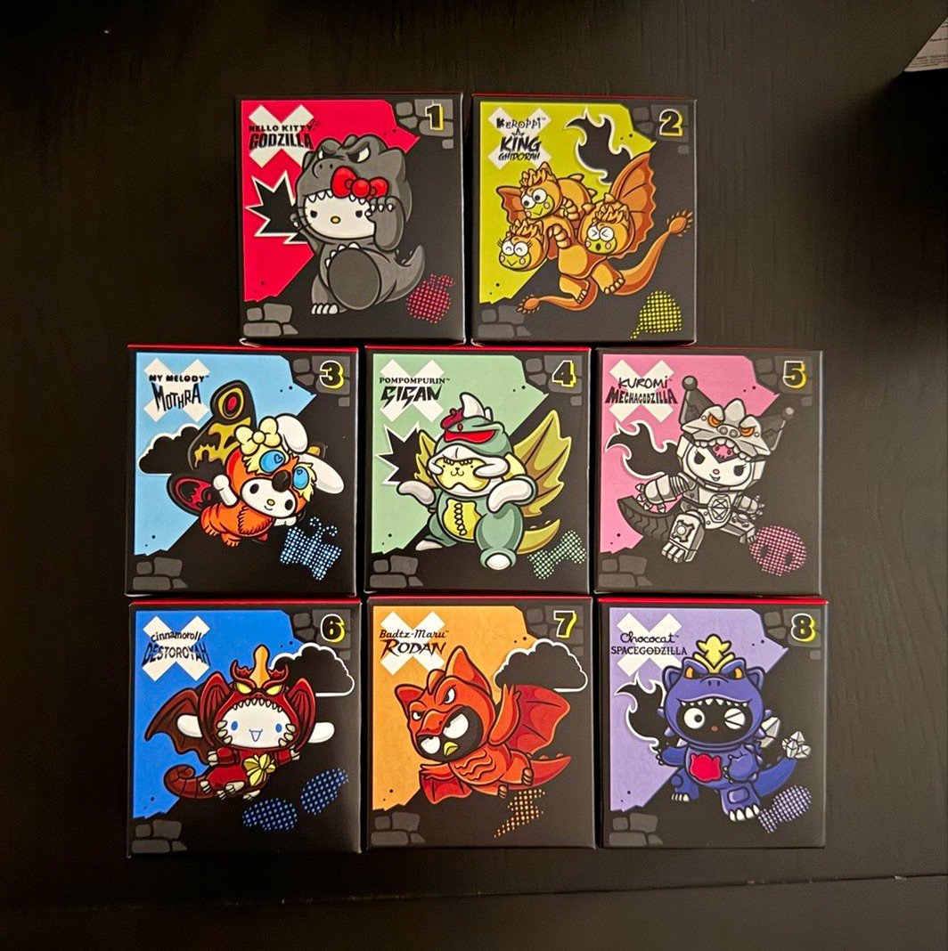 Sanrio McDonald’s x Godzilla Hello Kitty & Friends Figurine Set 8pc