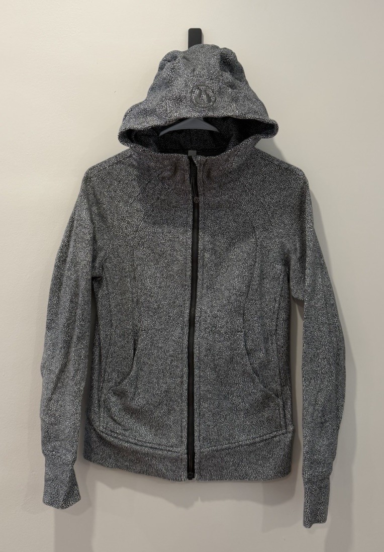 Lululemon Size 4 Scuba Full-Zip Hoodie Heathered Grey