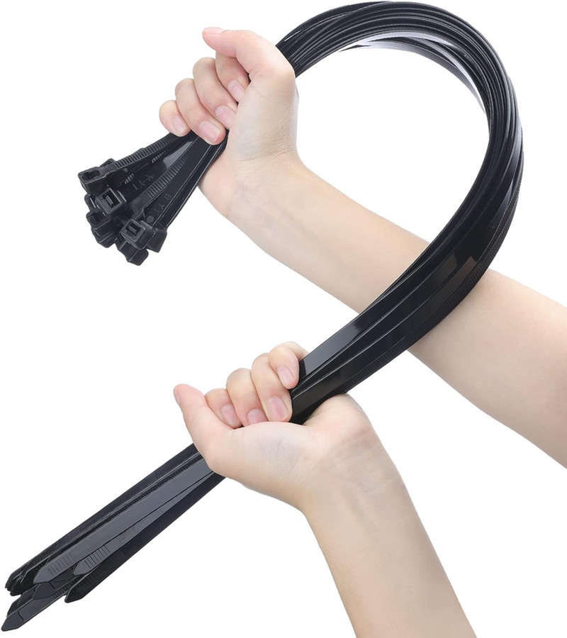 Large Zip Ties Heavy Duty Big Cable Ties Extra Long Tie Wraps Black 26 In 30Pcs