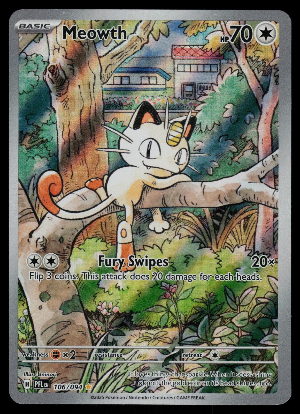 Meowth 106/094 Illustration Rare - Pokemon Phantasmal Flames Holo NM Meowth 106/094 Illustration Rare - Pokemon Phantasmal Flames Holo NM