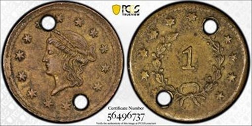 Unknown ND(1864) 1$ California Fractional Gold / Period Three ?