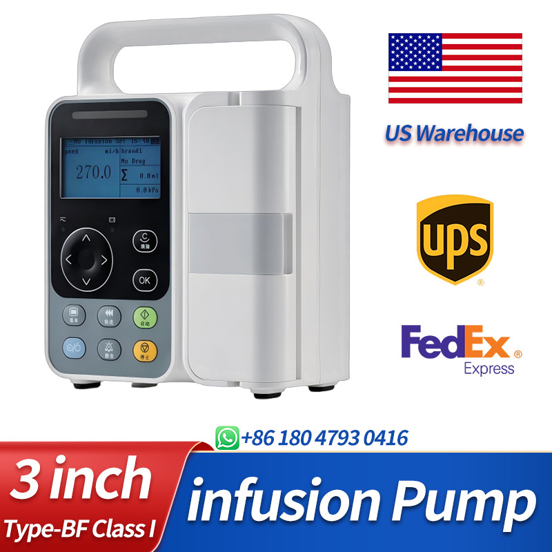 IS Warehouse Shipping Medical Infusion Pump 1-1200ml/h Adjustable LCD Display