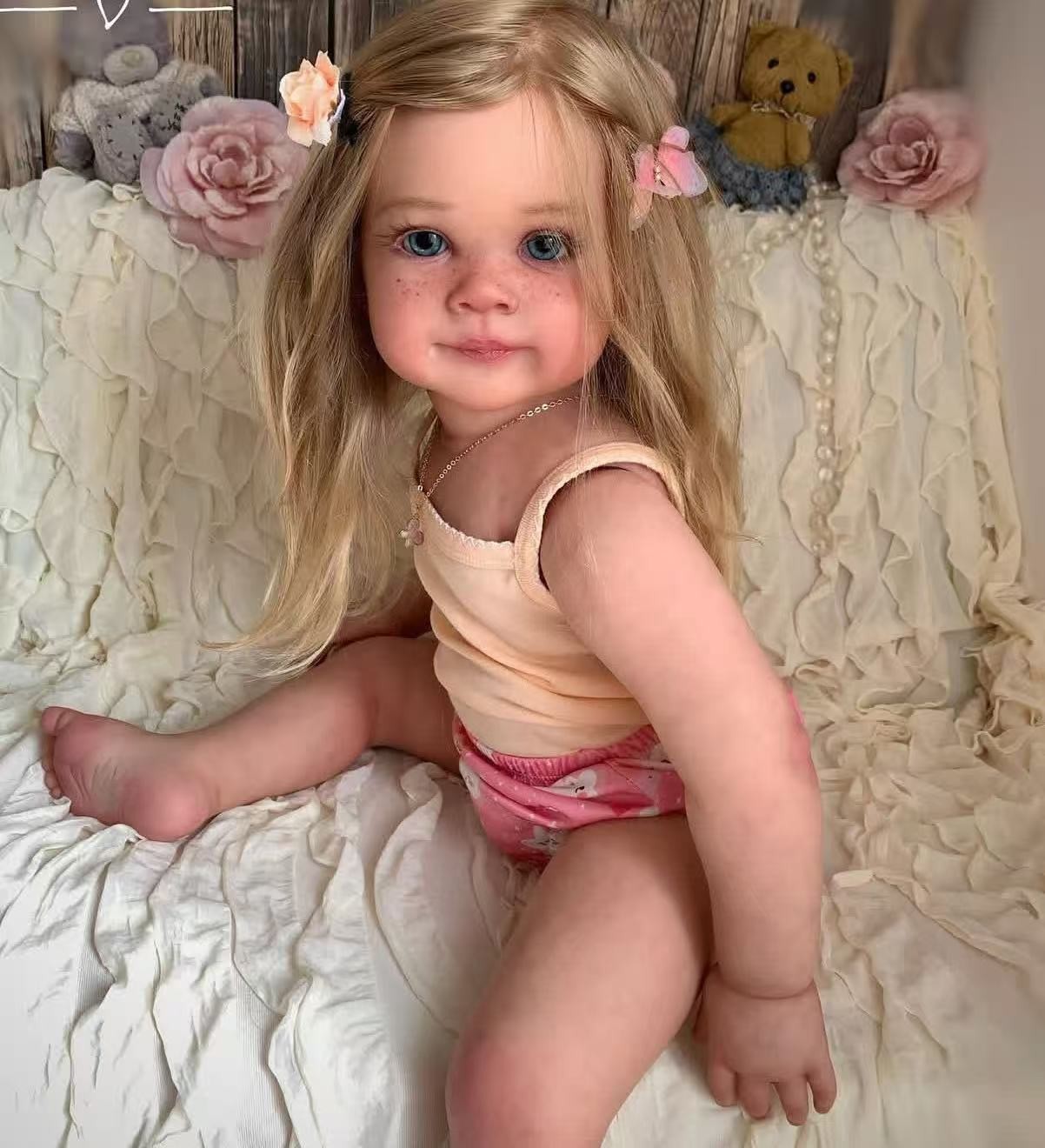 30inch Unassembled Toddler Girl Reborn Baby Doll Kits Painted DIY Toy Gift Ready